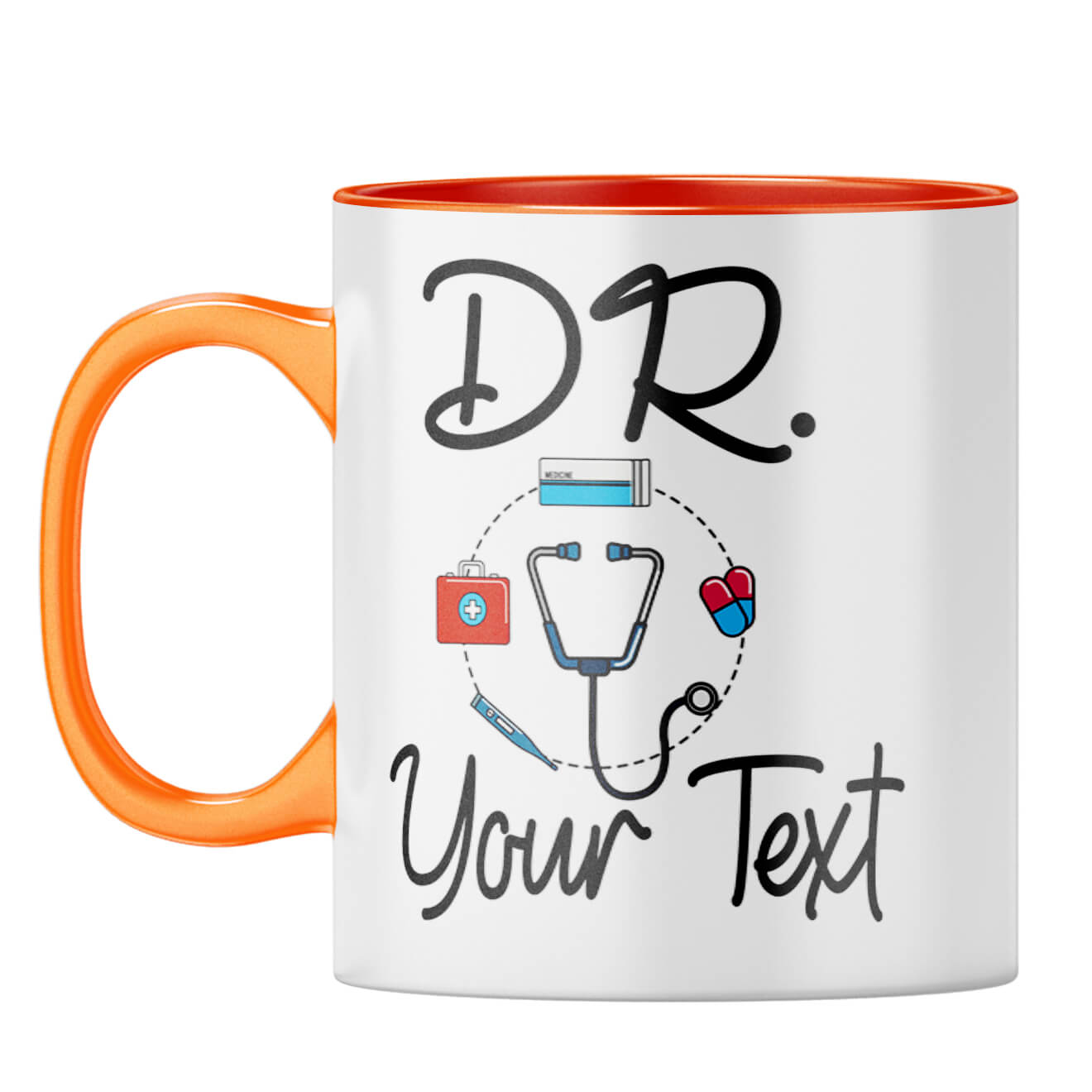 Doctor Gift Photo Coffee Mug Orange