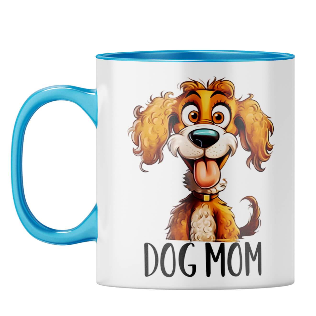 Dog Mom Coffee Mug Light Blue