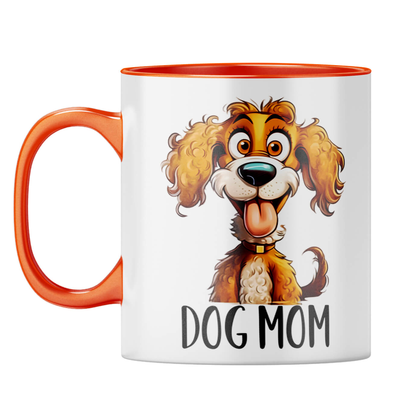 Dog Mom Coffee Mug Orange