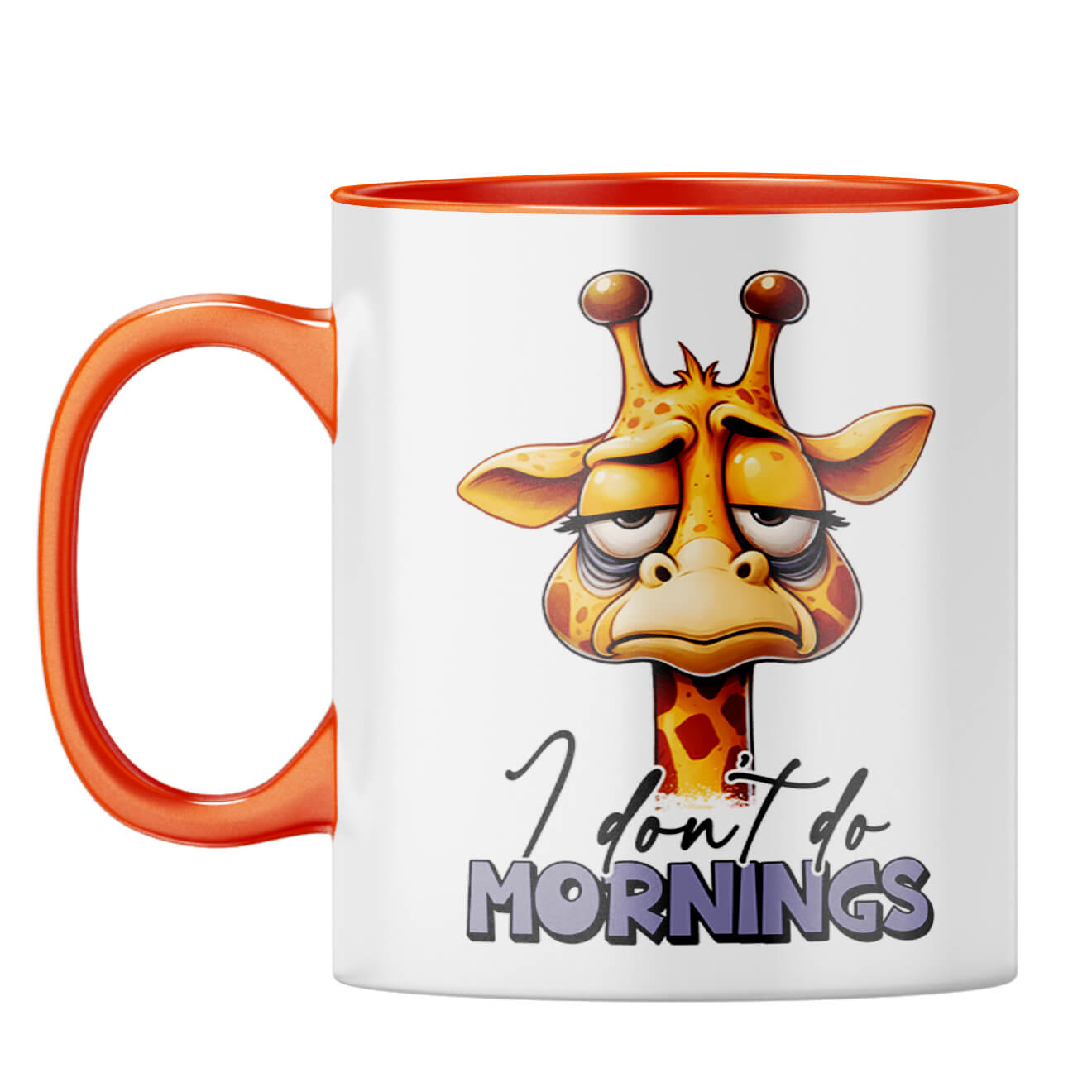 Dont Do Mornings Coffee Mug Orange