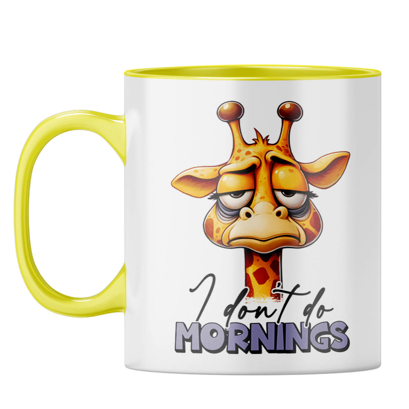 Dont Do Mornings Coffee Mug Yellow