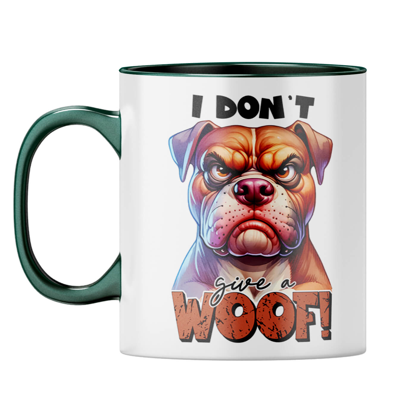 Dont Give A Woof Coffee Mug Dark Green