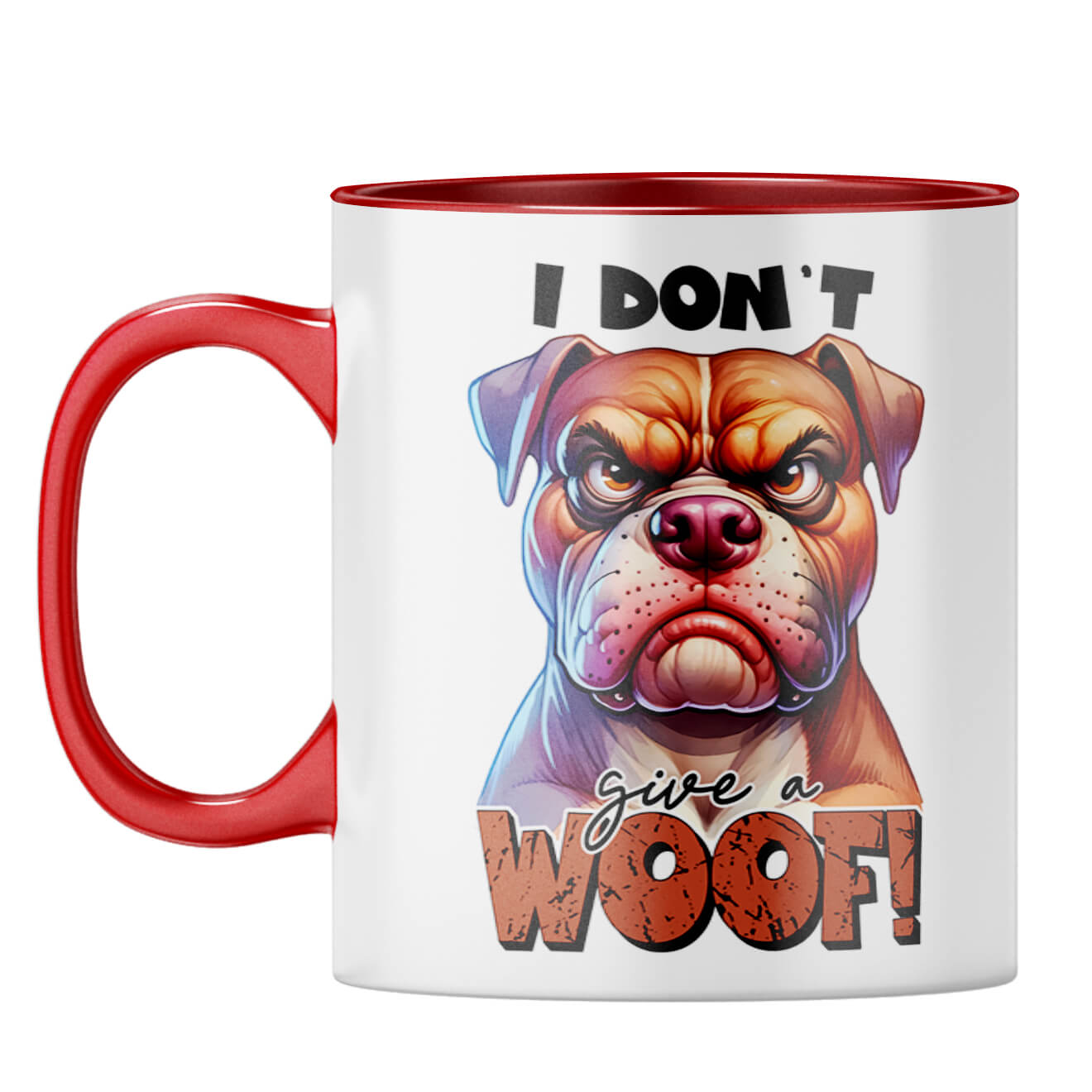 Dont Give A Woof Coffee Mug Red