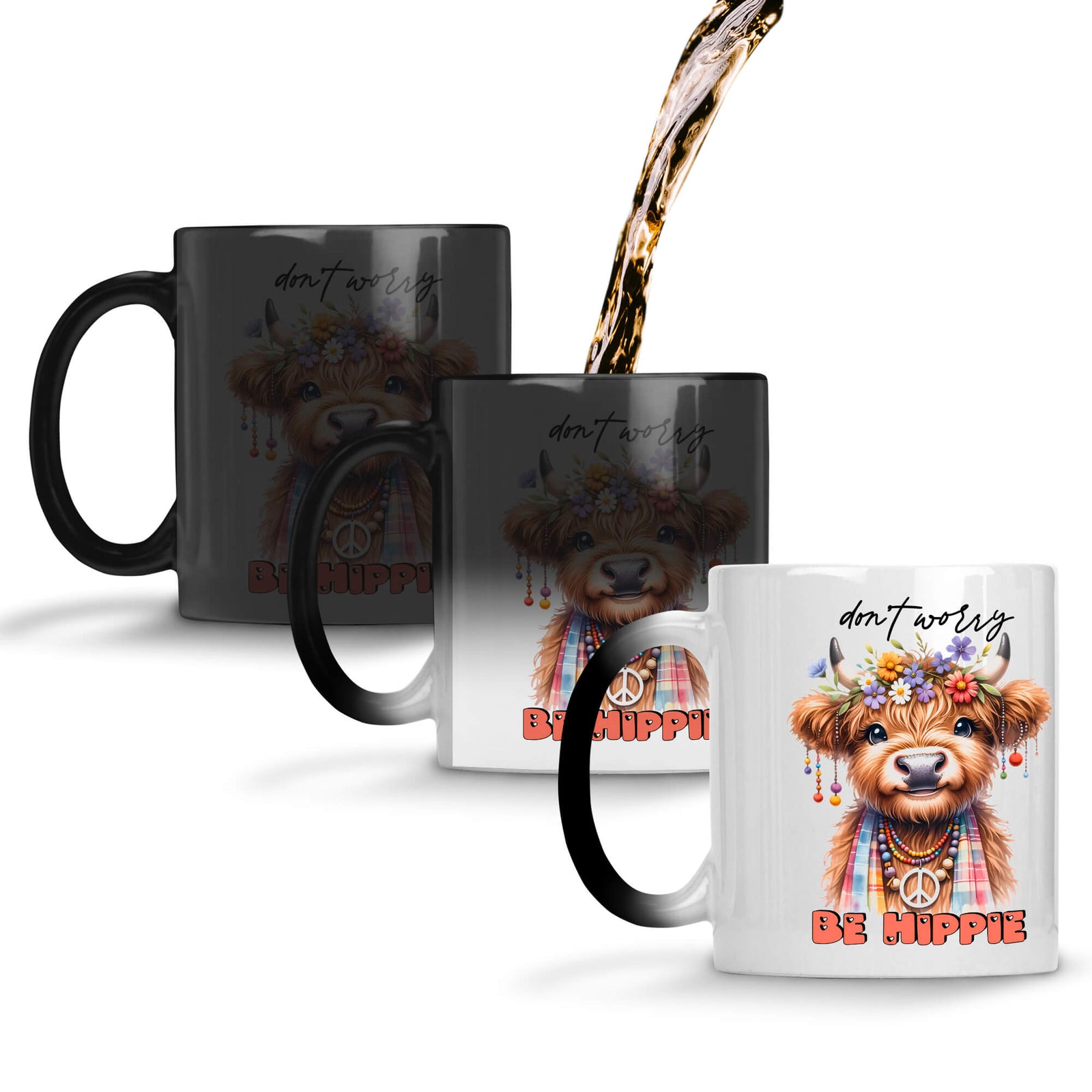 Dont Worry Be Hippie Coffee Mug Magic