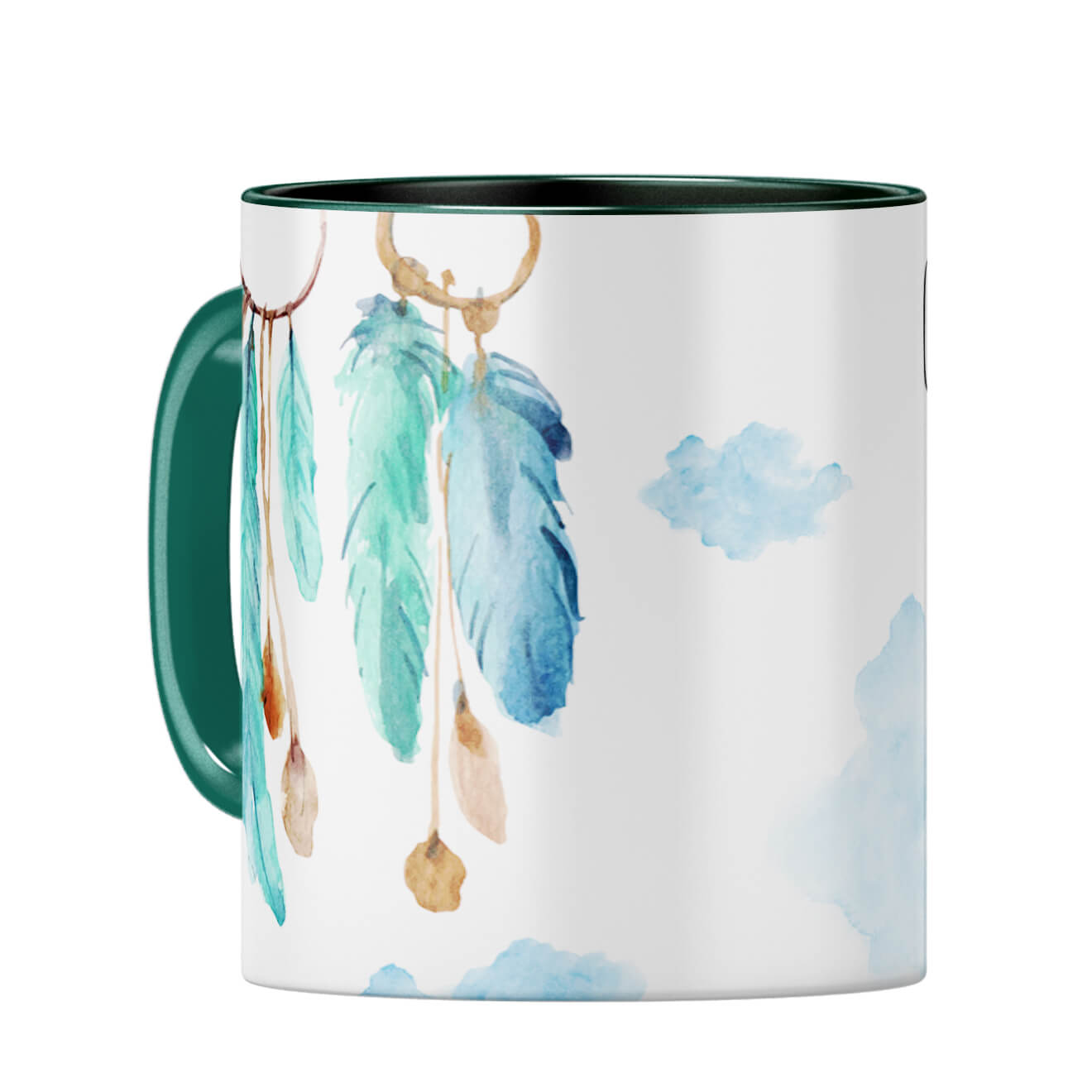 Dream Catcher Gift Mug Coffee Mug Dark Green