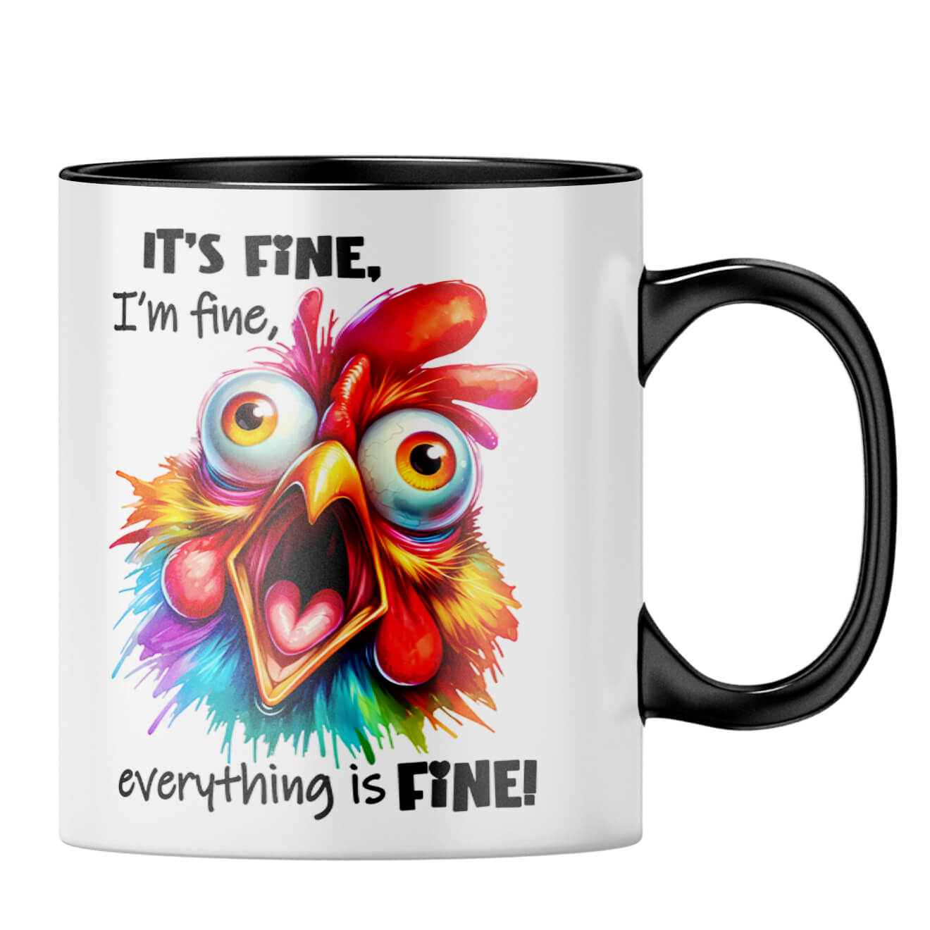 Everything is Fine Coffee MugB-Black