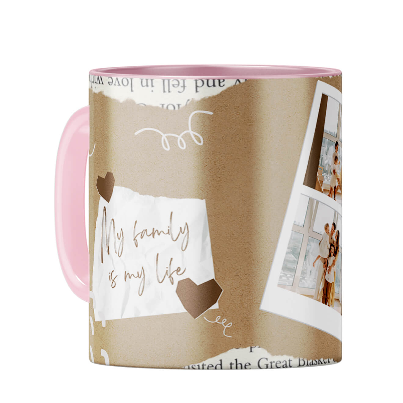 Family Is Life Coffee Mug Pink