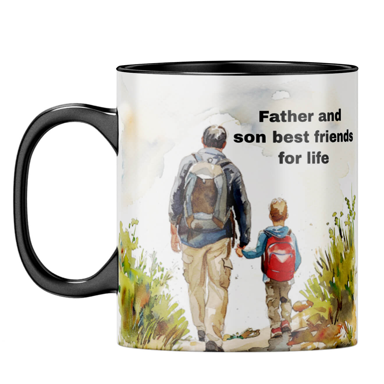 Father and Son Best Friends Coffee Mug Black