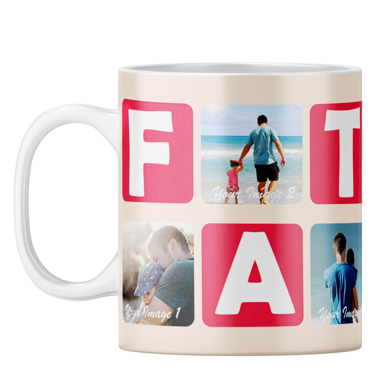 Father Collage Coffee Mug White