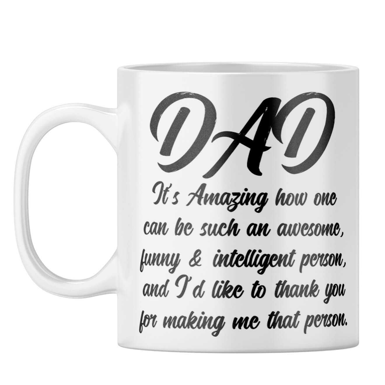 Dad Thank You Coffee Mug White