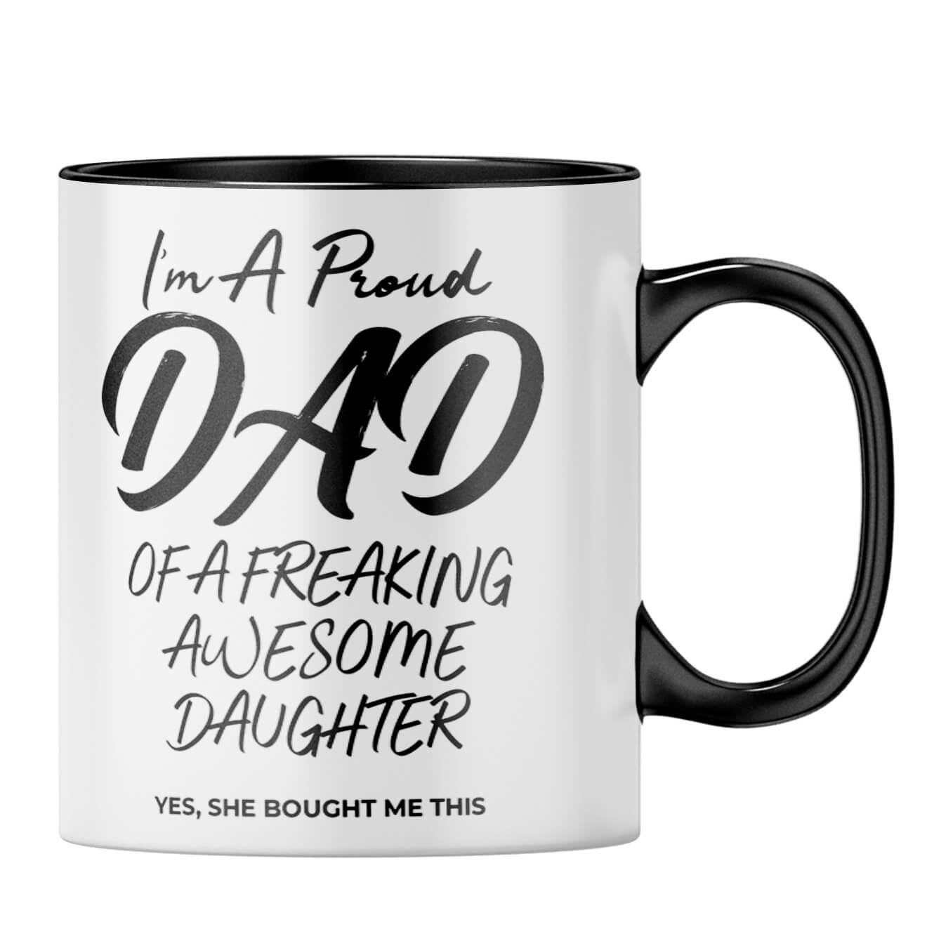 Dad of Awesome Daughter Coffee MugB-Black