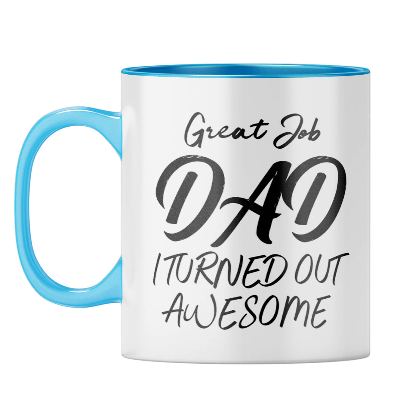 Great Job Dad Coffee Mug Light Blue