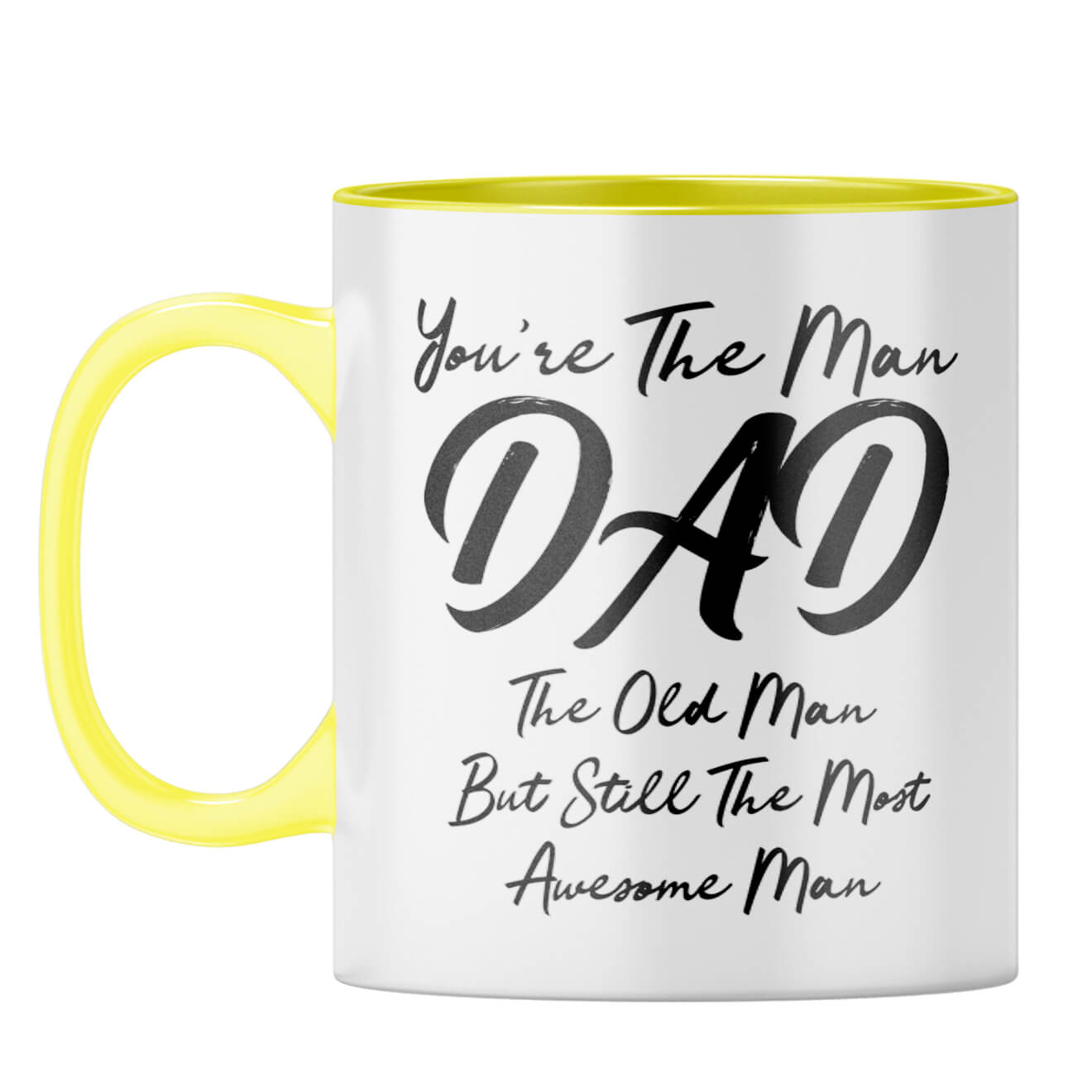 You're The Man Dad Coffee Mug Yellow