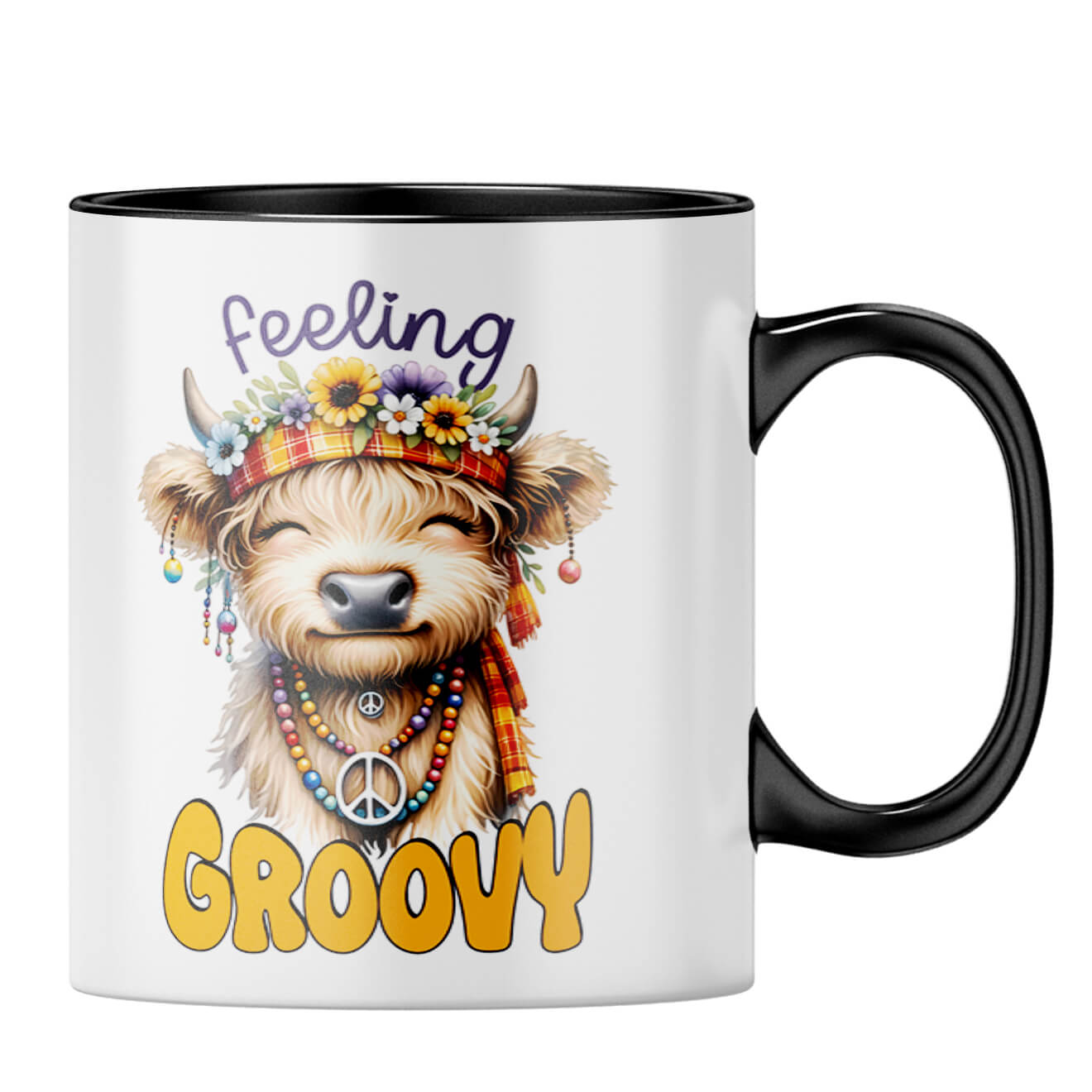 Feeling Groovy Coffee MugB-Black