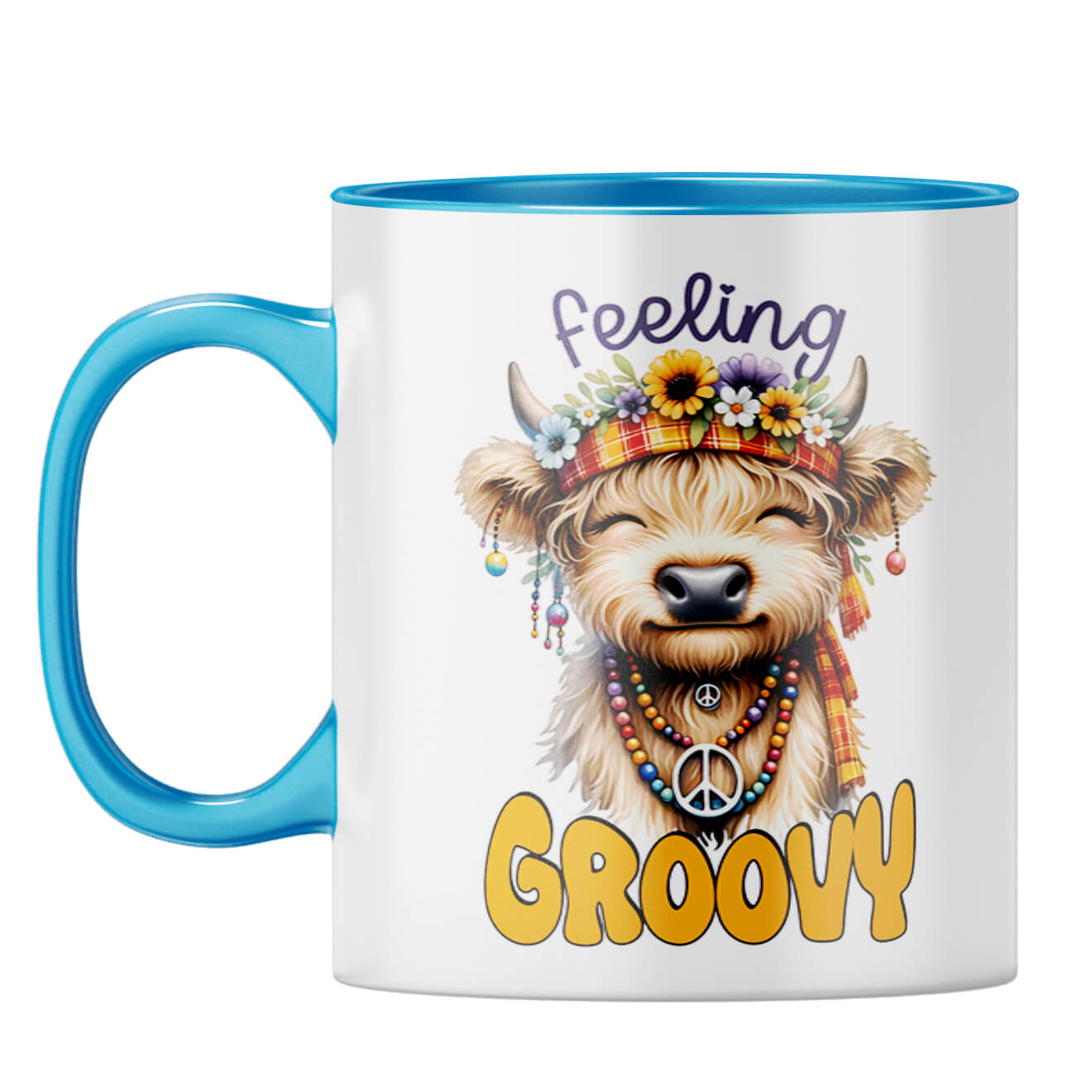 Feeling Groovy Coffee Mug Light Blue