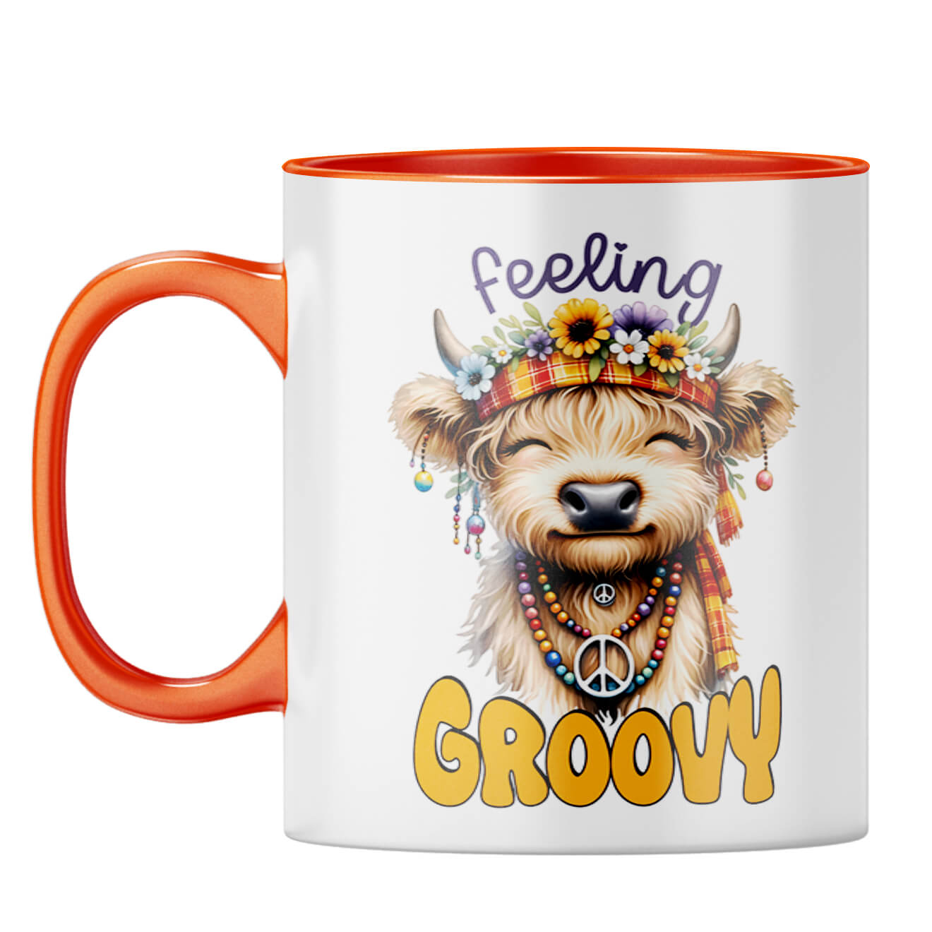 Feeling Groovy Coffee Mug Orange