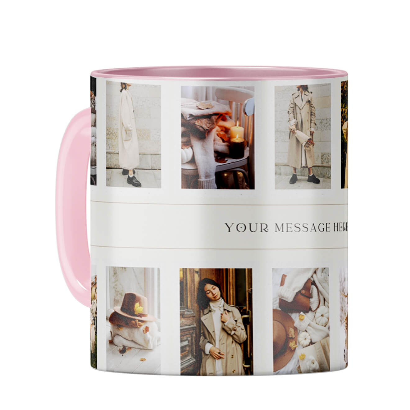 Fourteen Photos Coffee Mug Pink