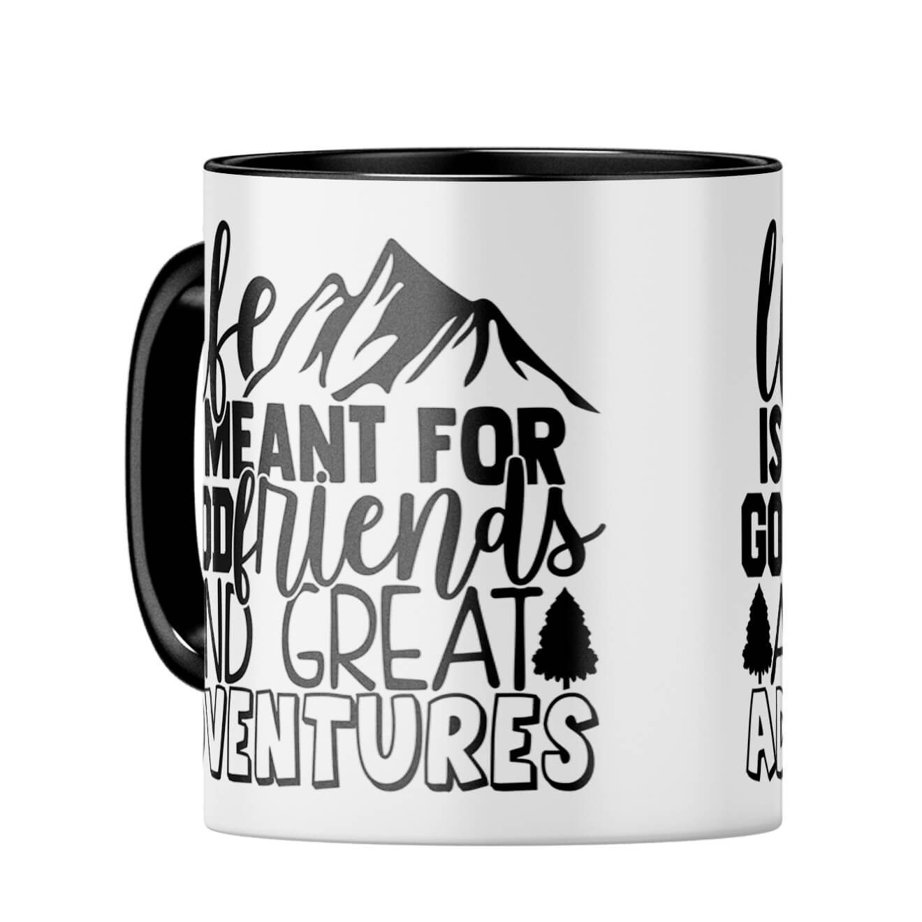 Friends & Adventures Coffee MugC-Black