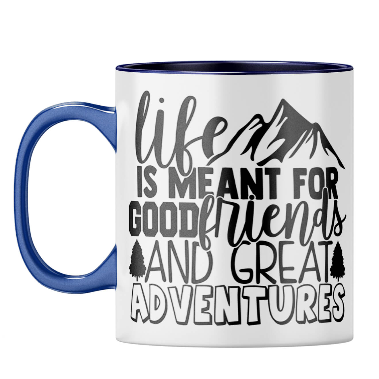Friends & Adventures Coffee Mug Dark Blue