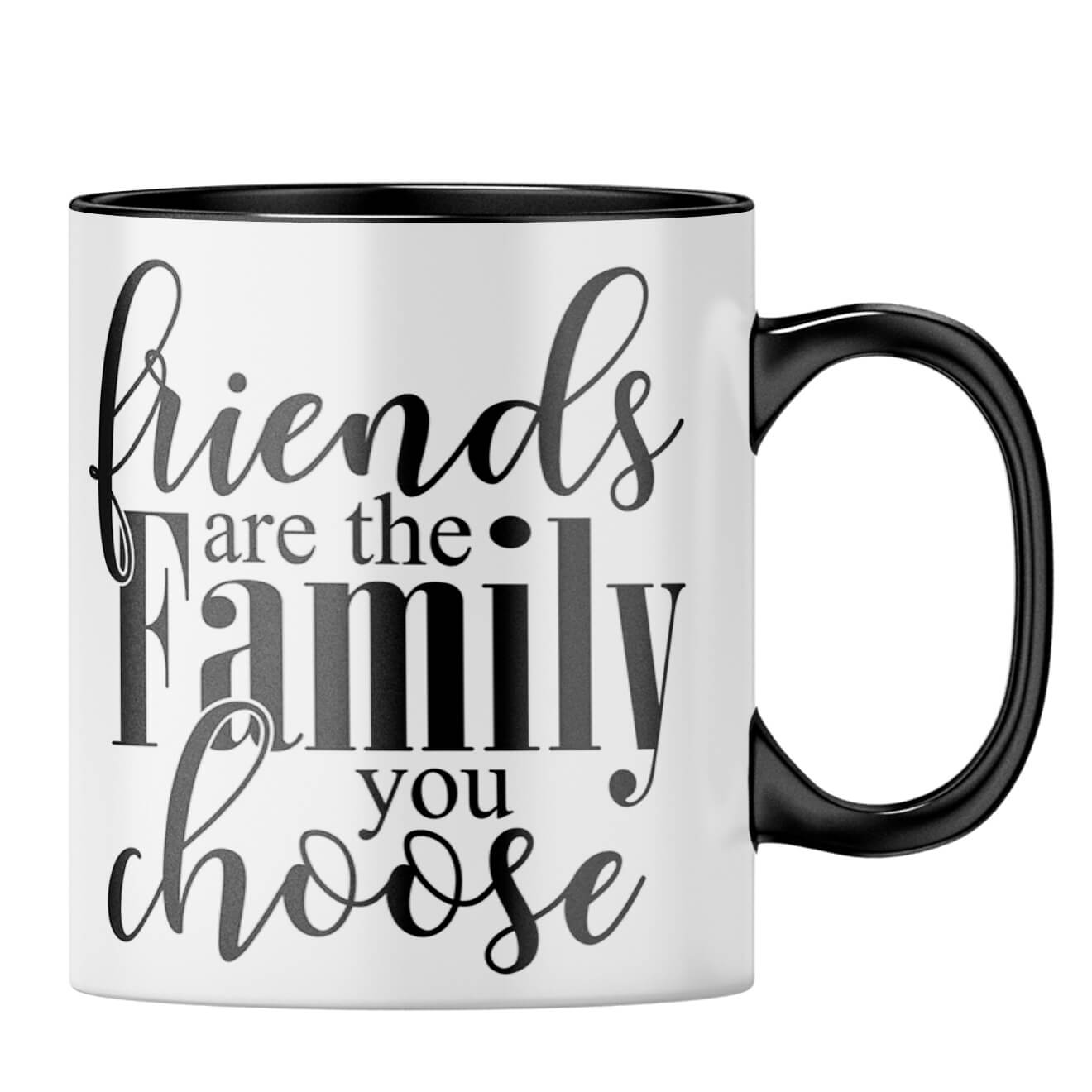 Friends Are Family Coffee MugB-Black