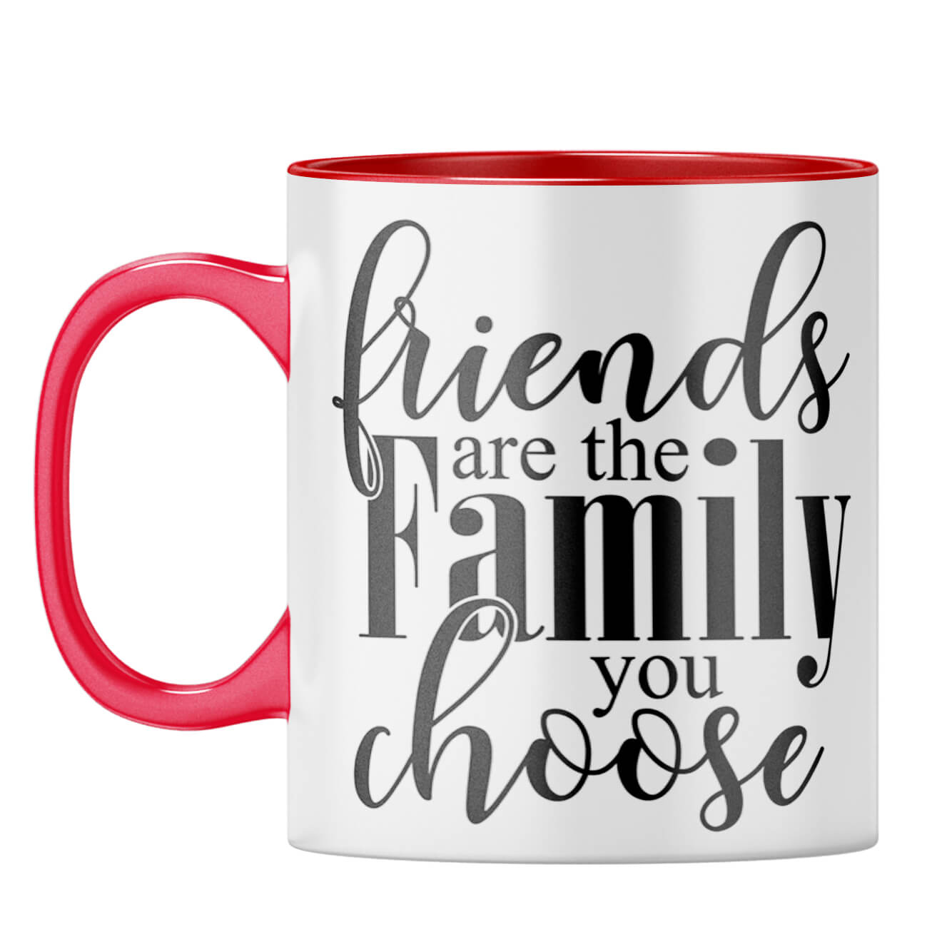 Friends Are Family Coffee Mug Red