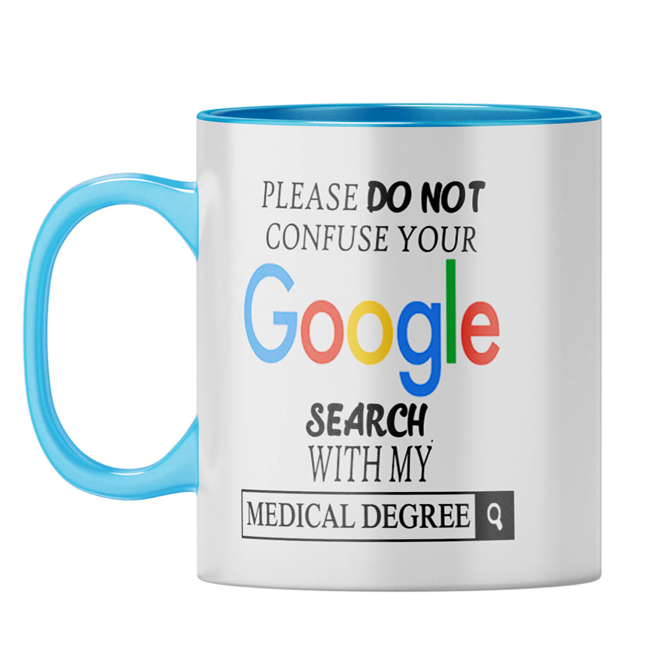 Funny Doctor Coffee Mug Light Blue