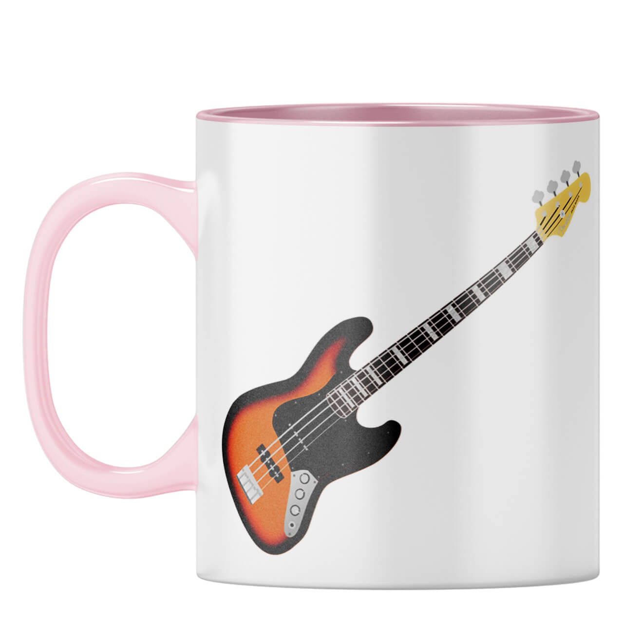 Gift for Guitar Lover Coffee Mug Pink