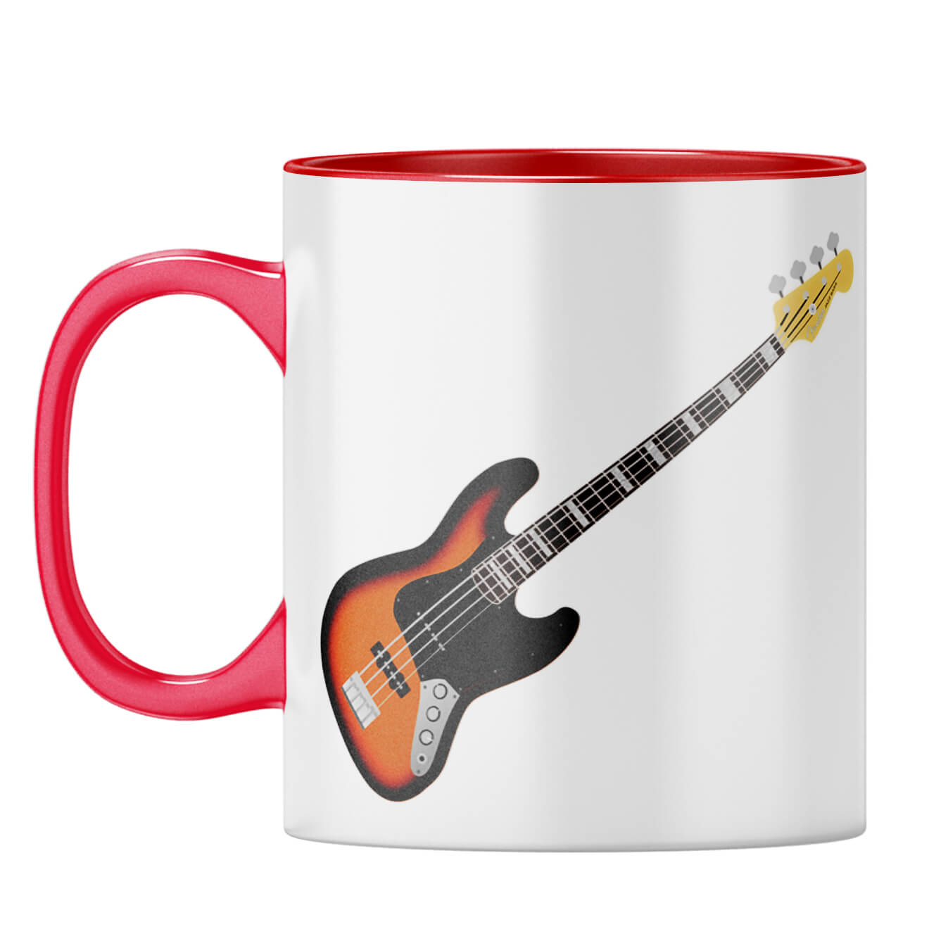 Gift for Guitar Lover Coffee Mug Red