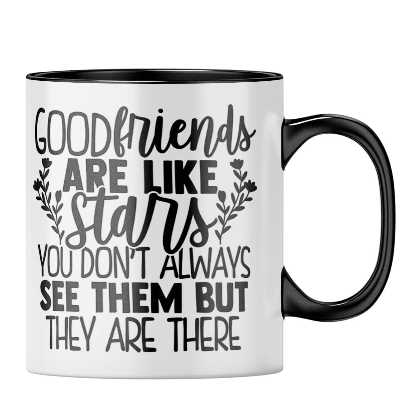 Good Friends Are Like Stars Coffee MugB-Black