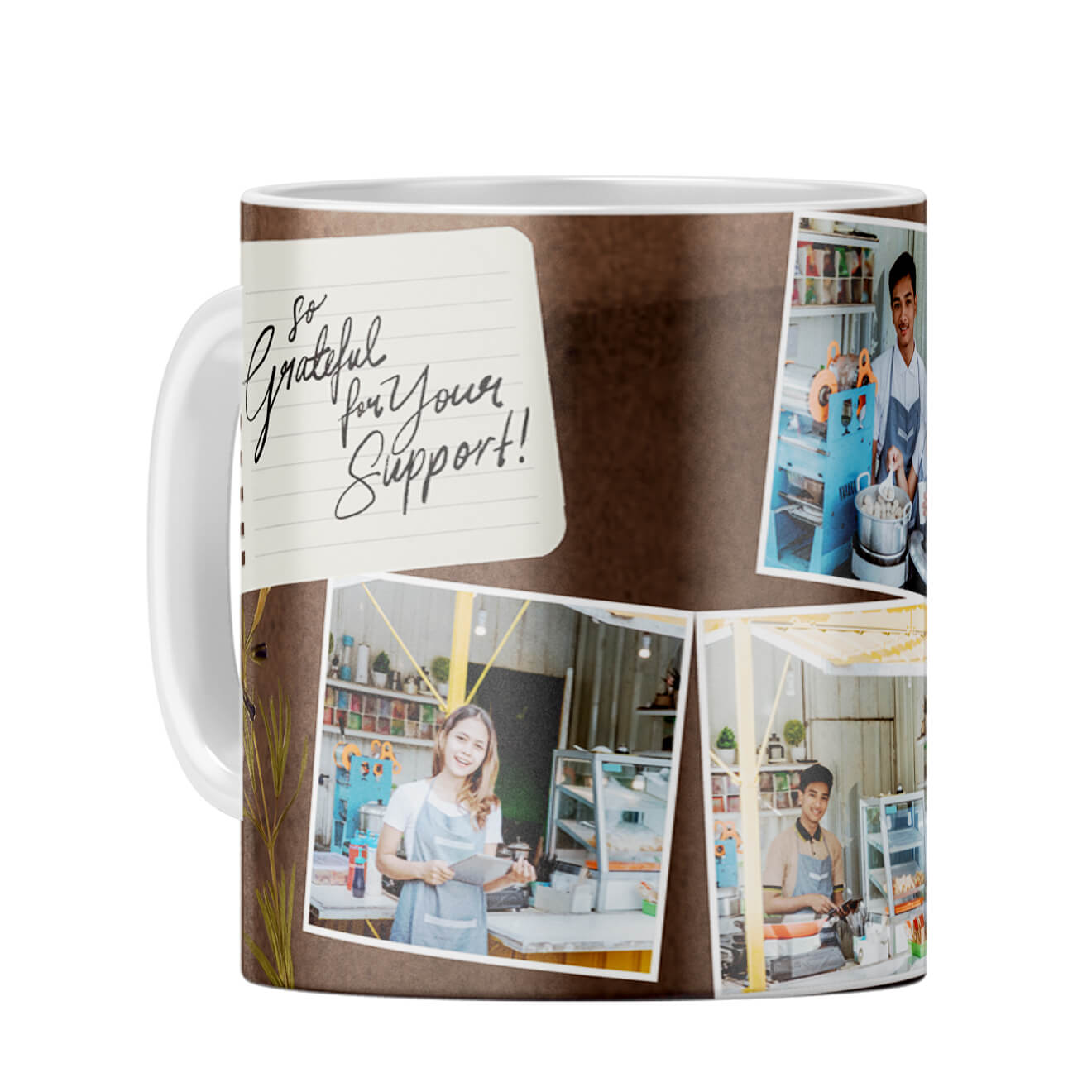 Grateful for Support Coffee Mug White