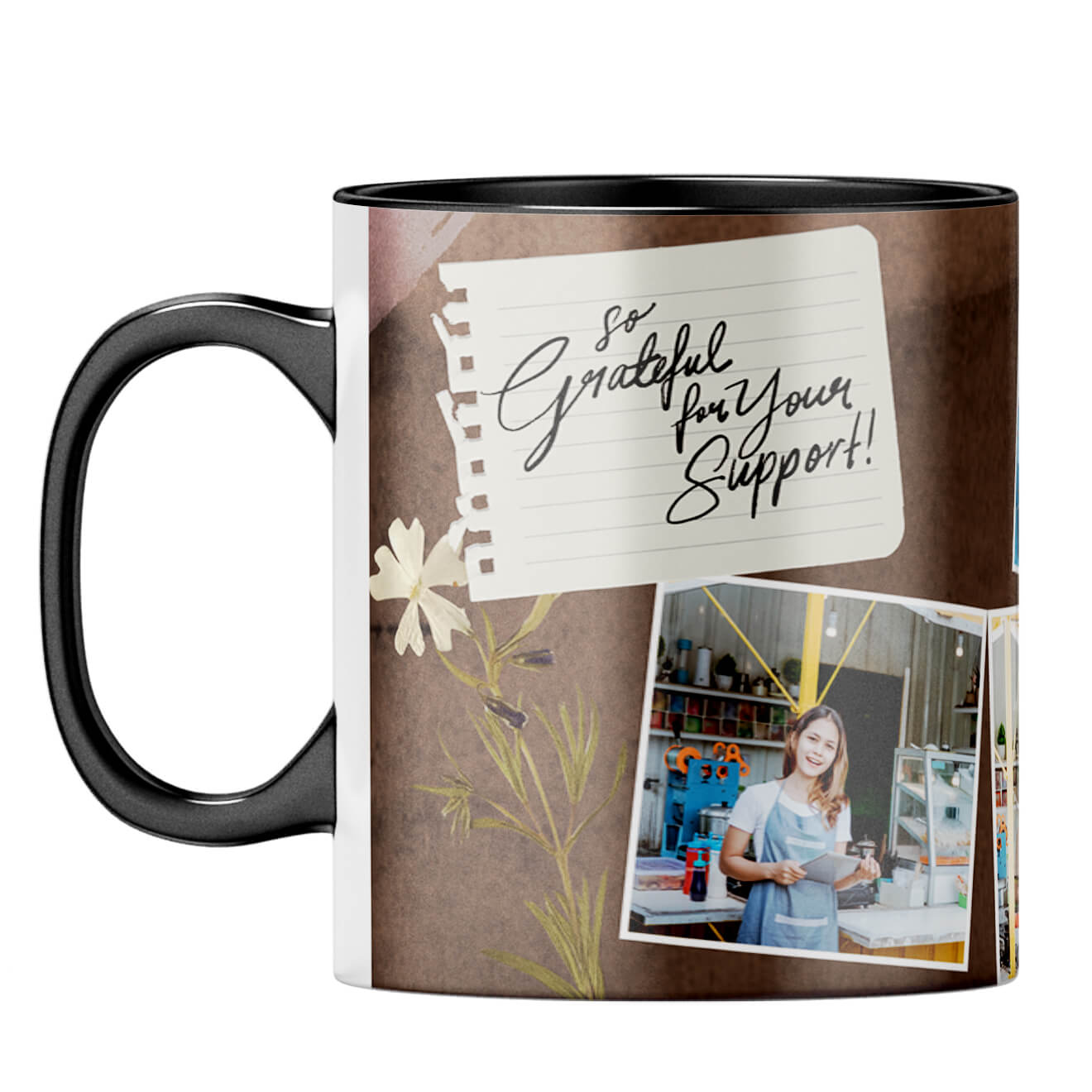 Grateful for Support Coffee MugF-Black