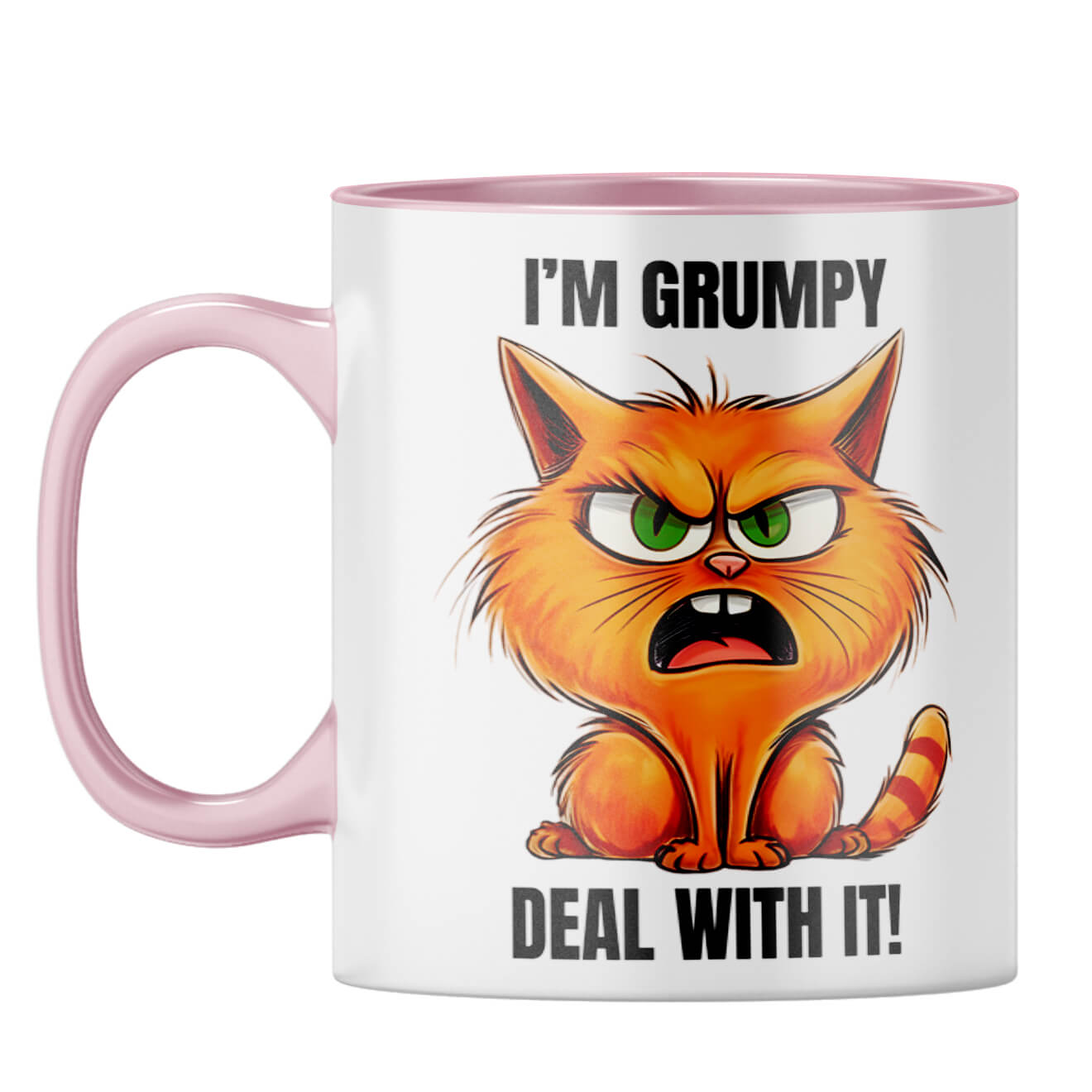 Grumpy Coffee Mug Pink