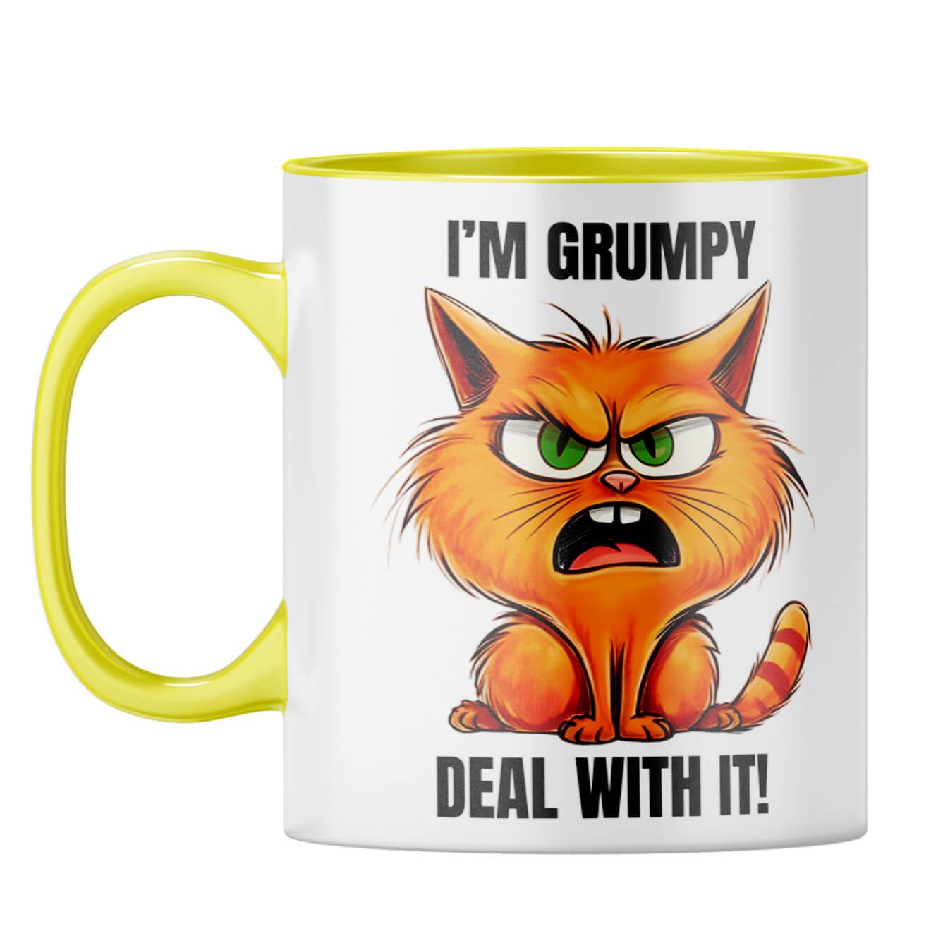 Grumpy Coffee Mug Yellow