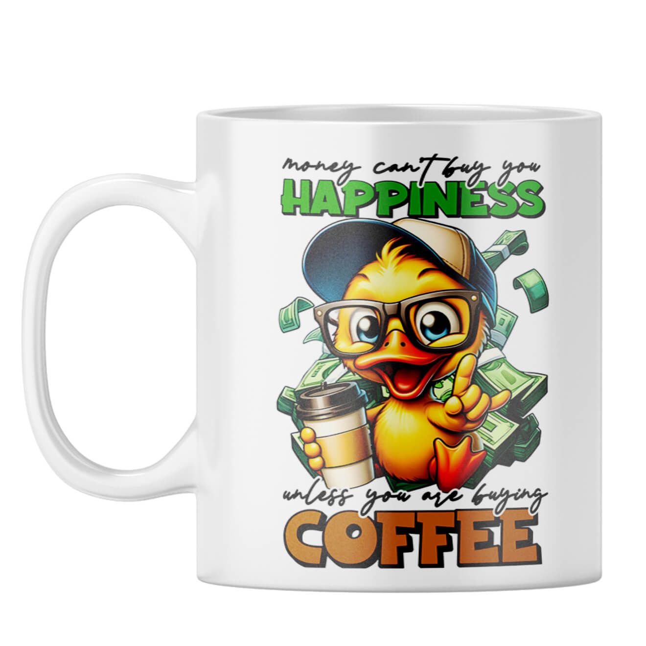 Happiness is Coffee Coffee Mug White