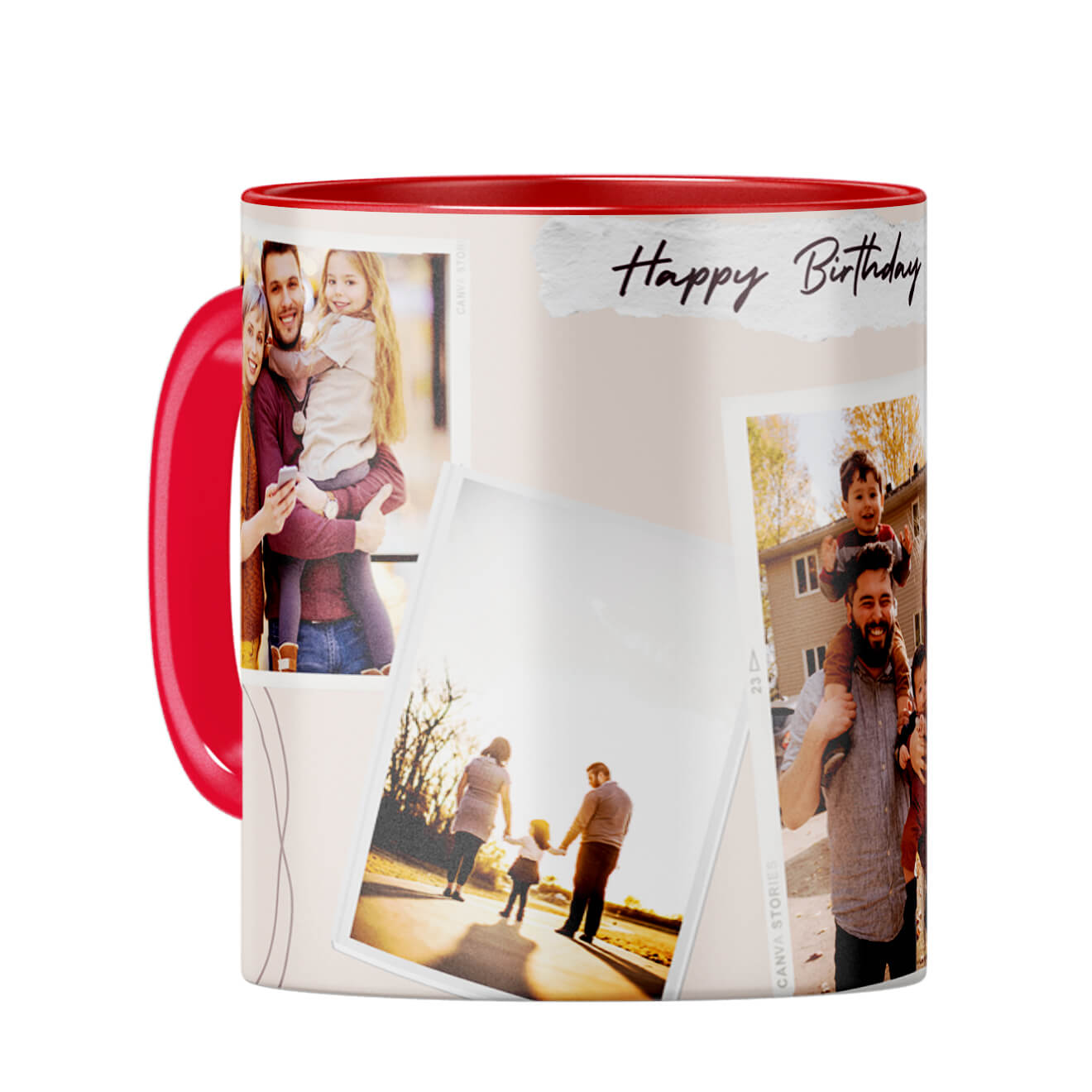 Happy Birthday Dear Coffee Mug Red