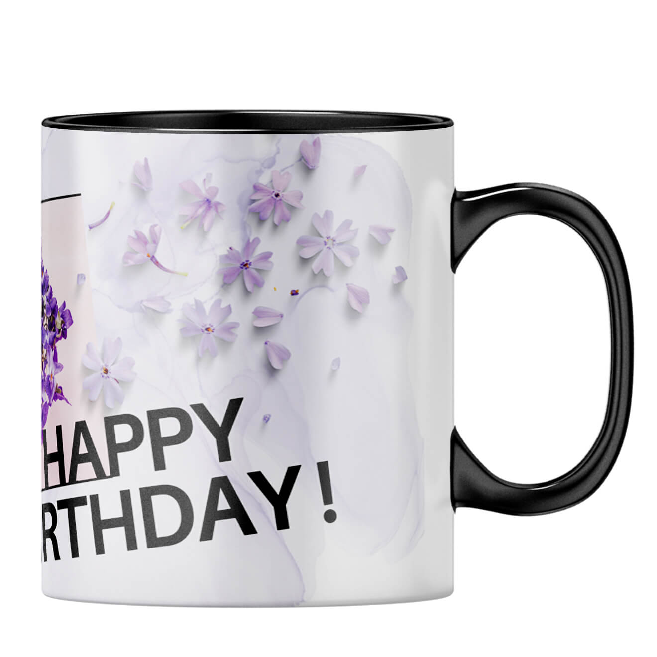 Happy Birthday Photo Collage Coffee MugB-Black