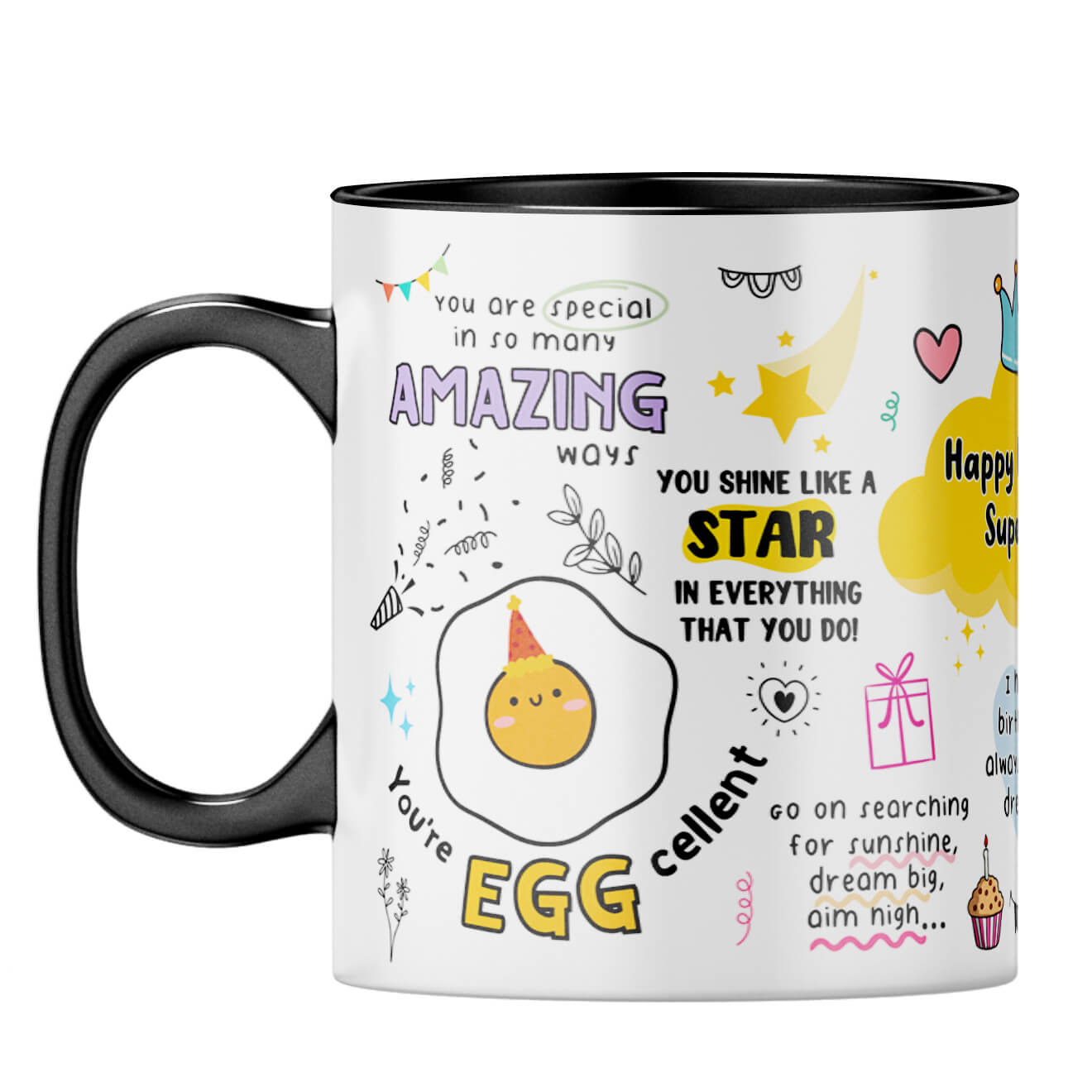 Happy Birthday Superstar Coffee MugF-Black
