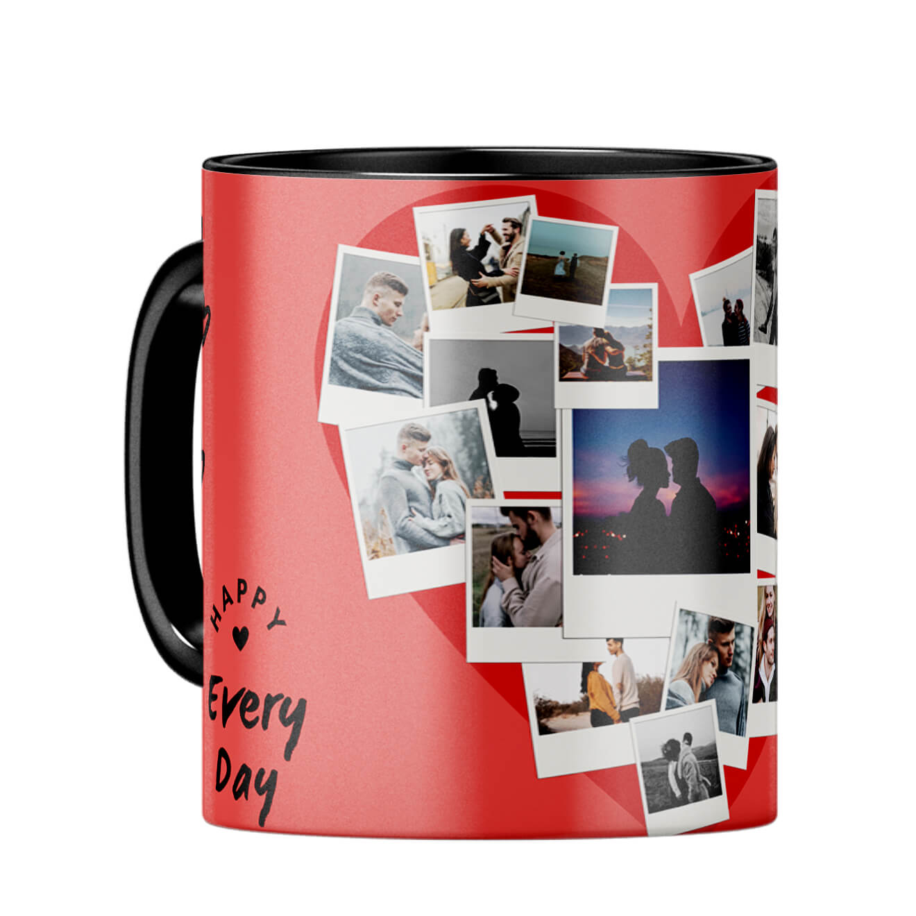 Happy Every Day Coffee Mug Black