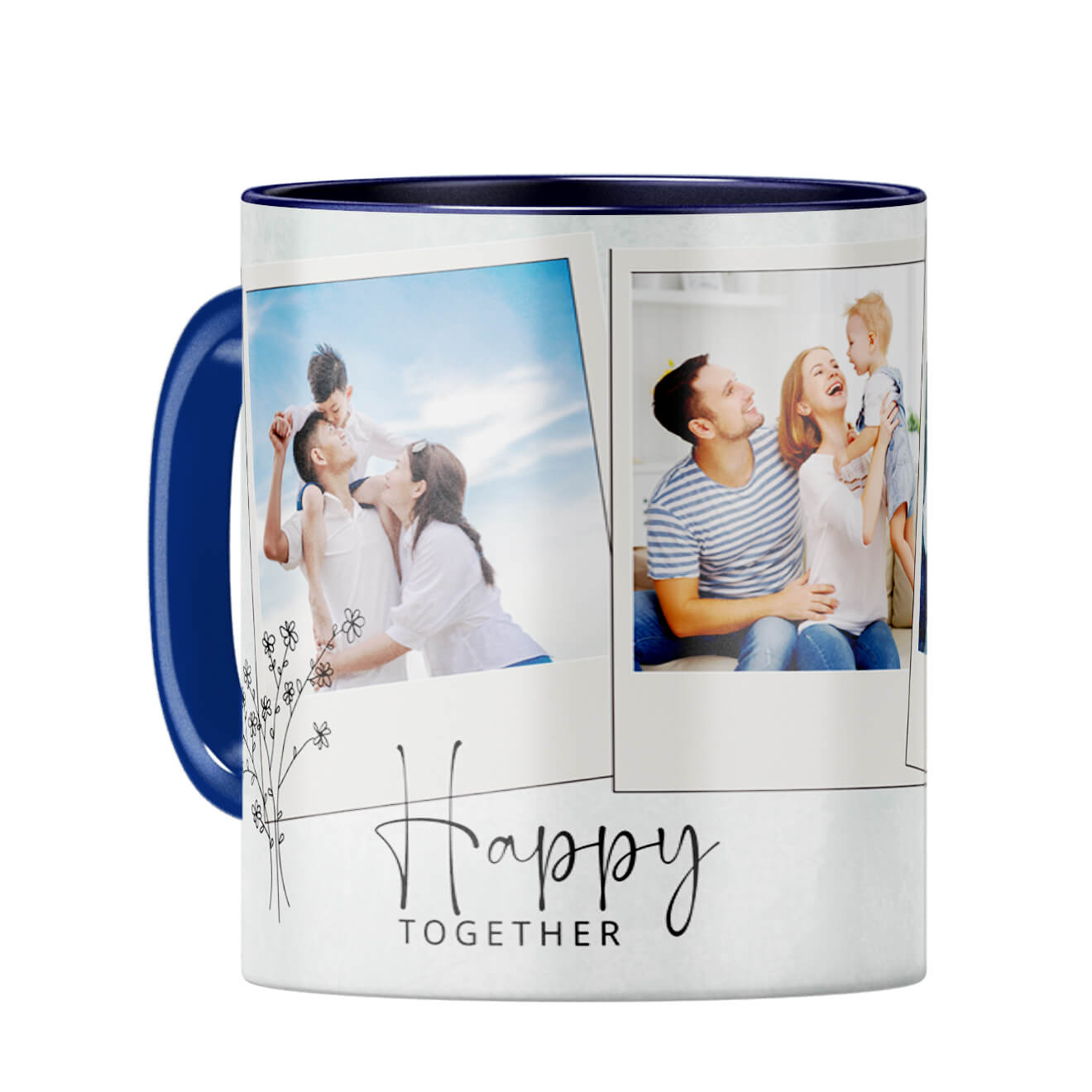 Happy Together Coffee Mug Dark Blue