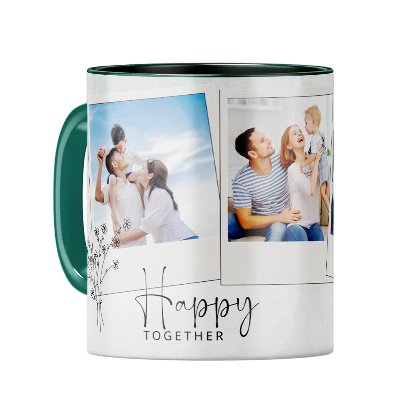 Happy Together Coffee Mug Dark Green