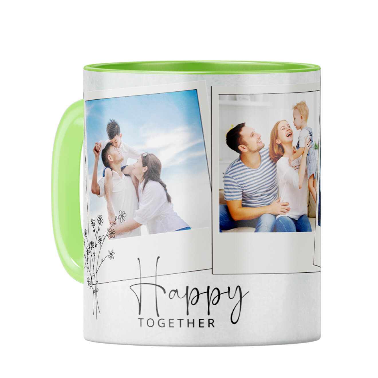Happy Together Coffee Mug Light Green