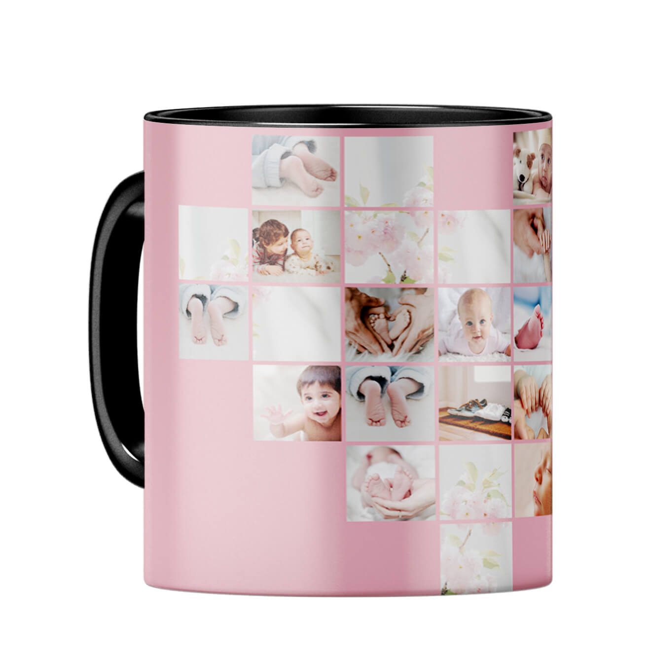 Heart Collage Coffee Mug Black