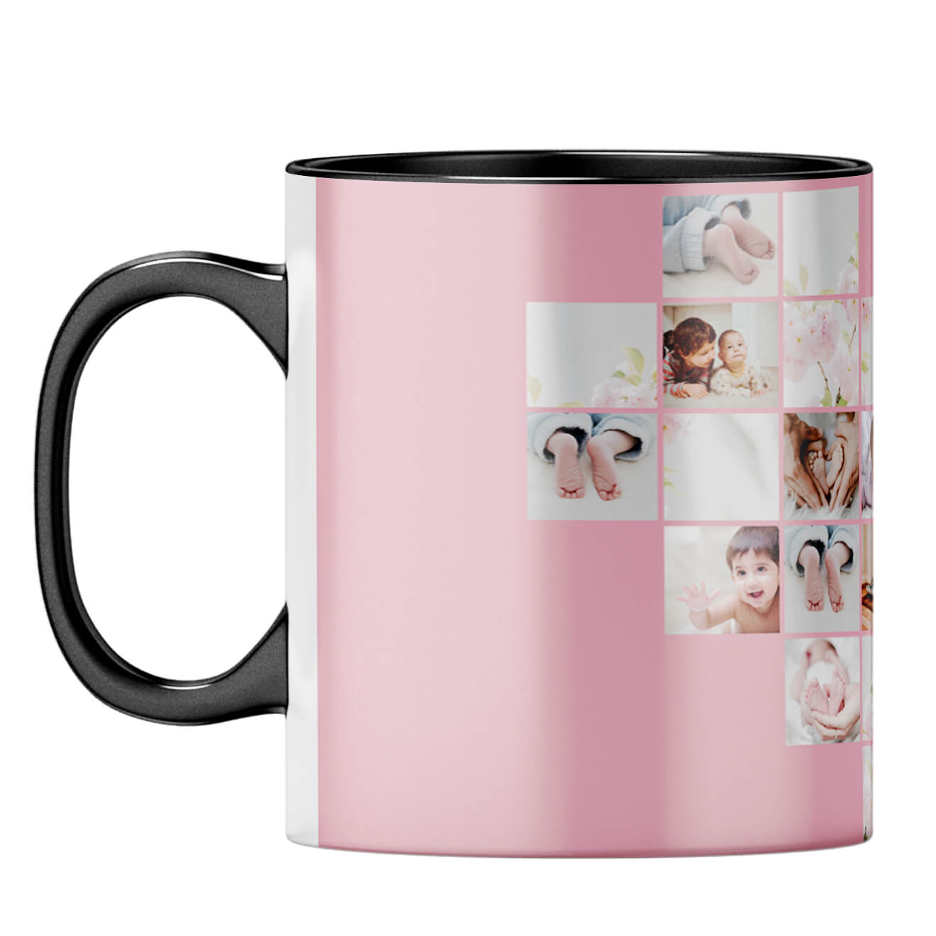 Heart Collage Coffee MugF-Black