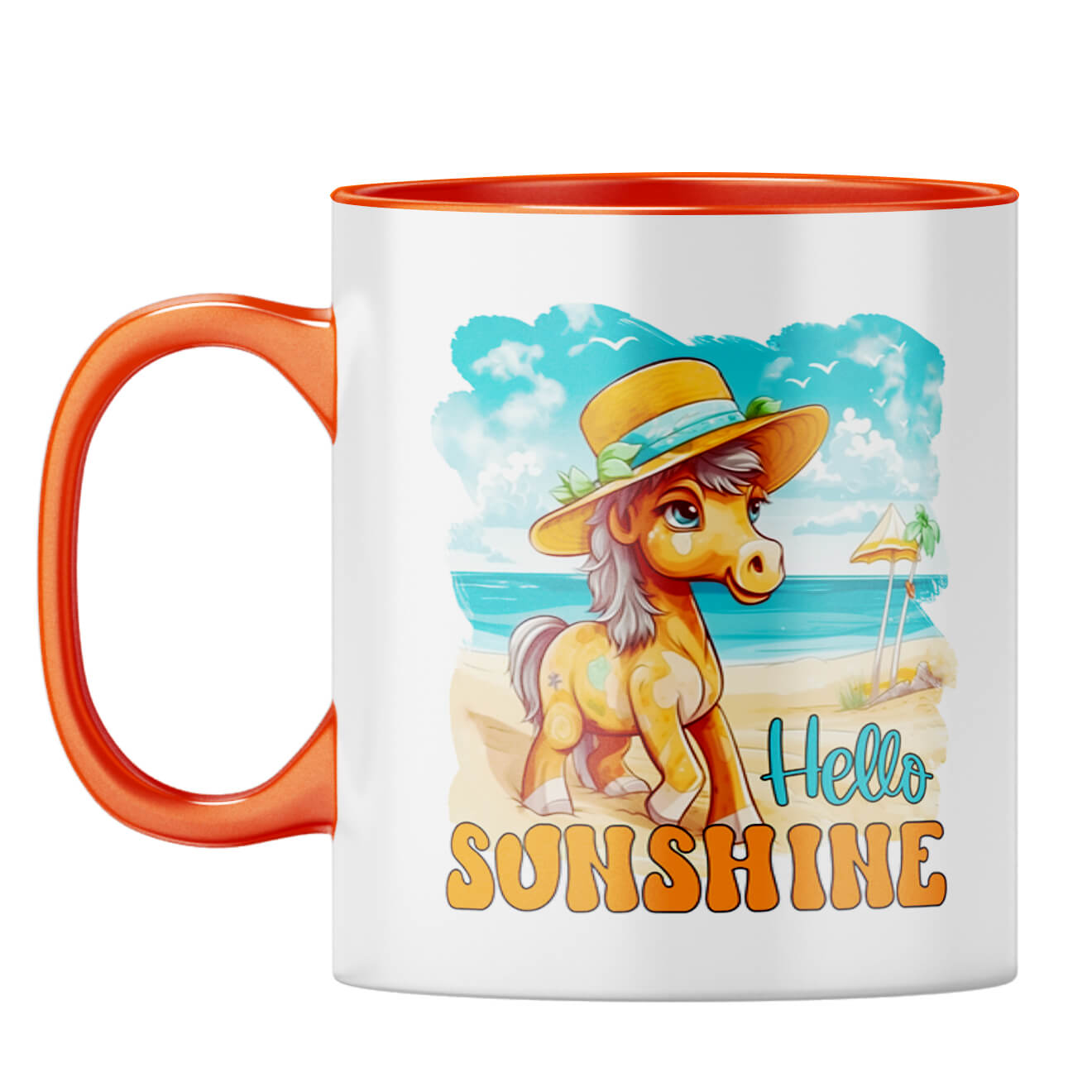 Hello Sunshine Coffee Mug Orange