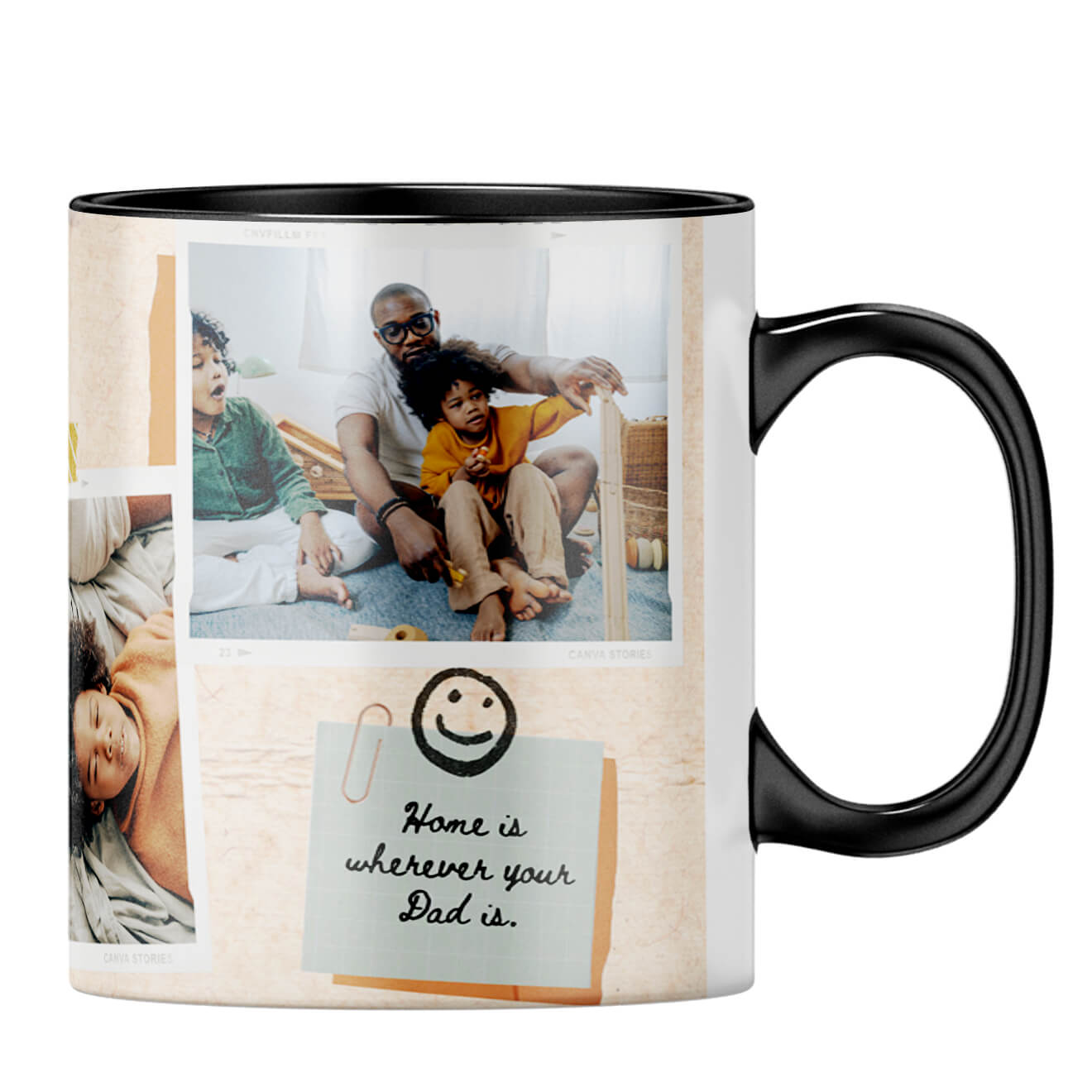 Home is Wherever Dad Is Coffee MugB-Black