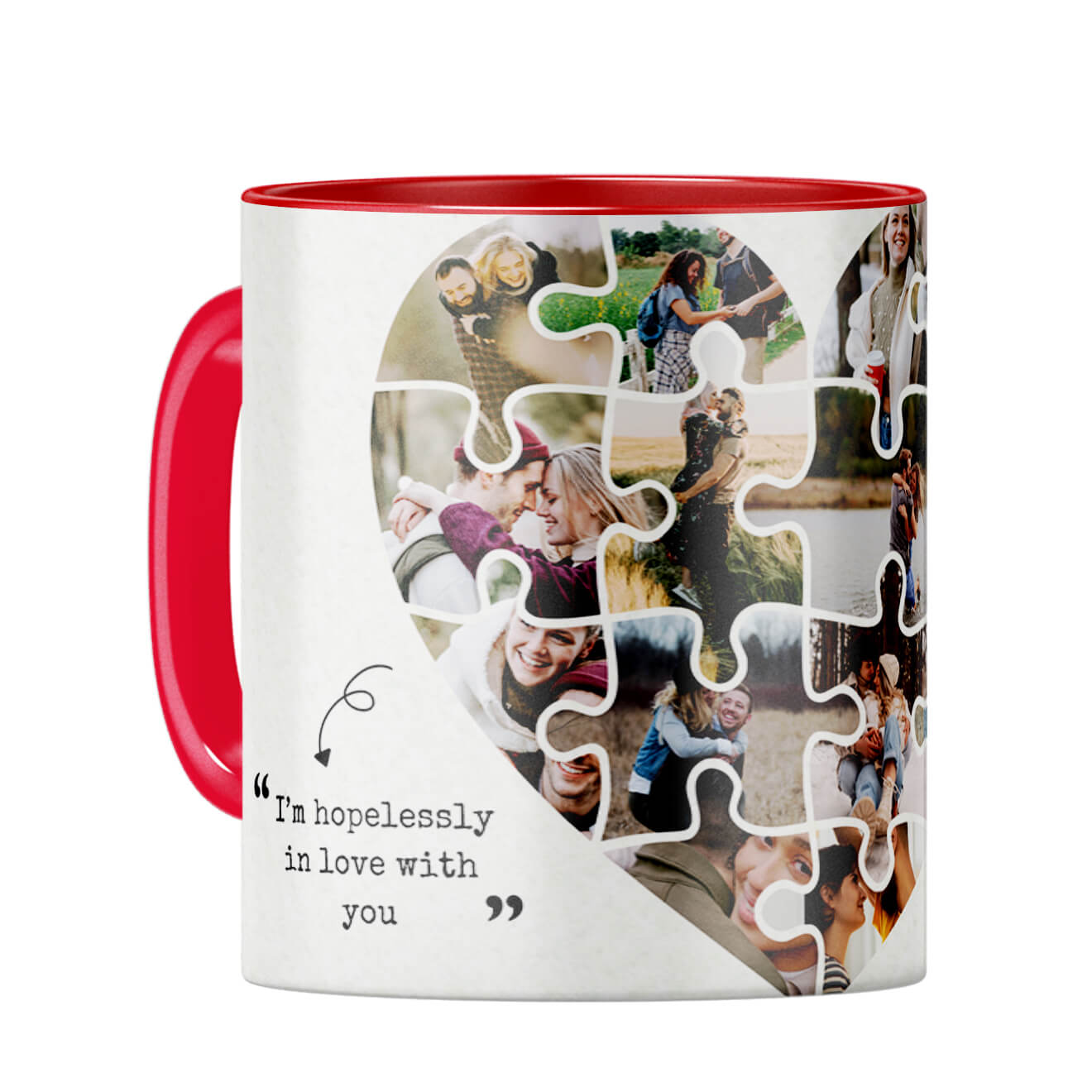 Hopelessly in Love Coffee Mug Red