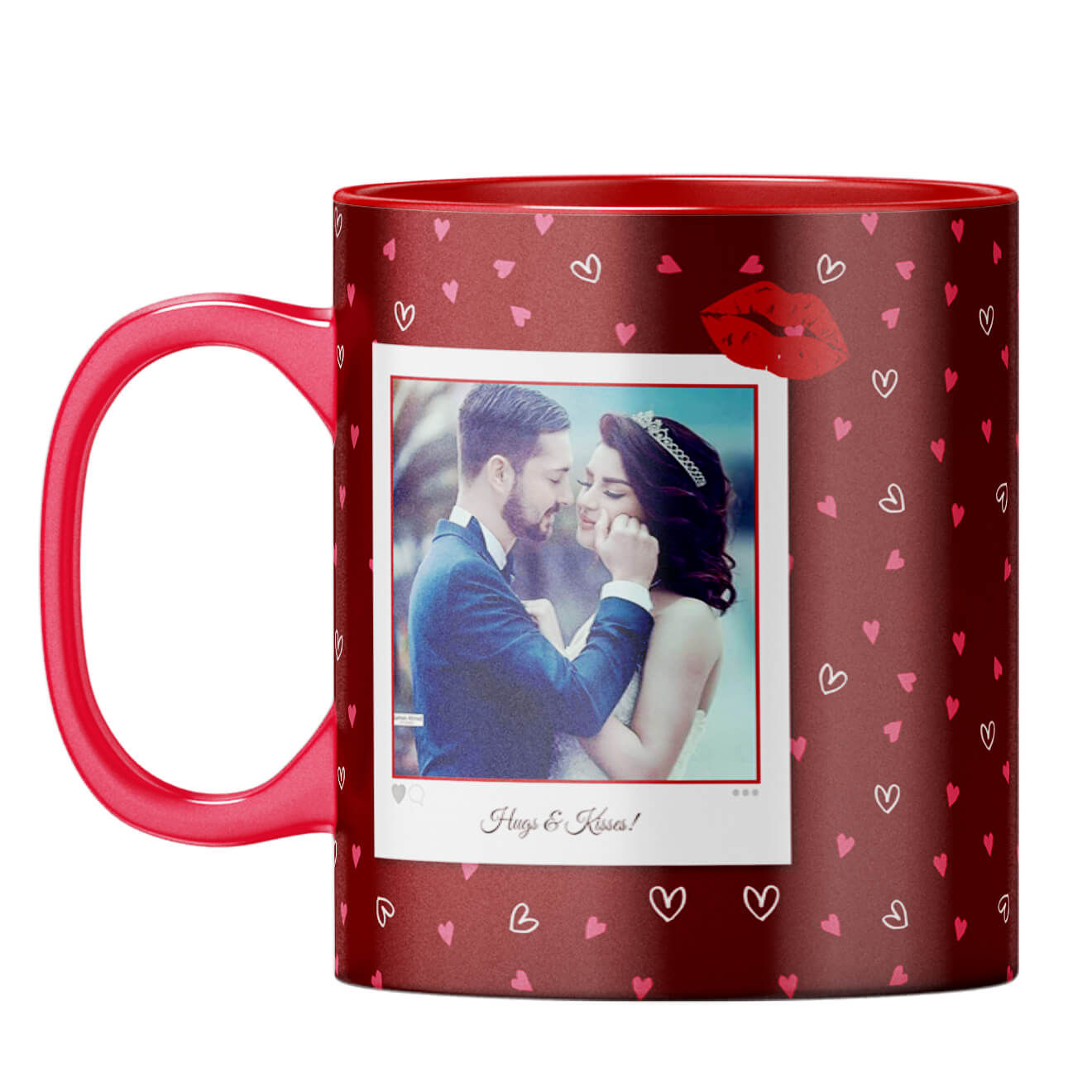 Hugs n Kisses Coffee Mug Red