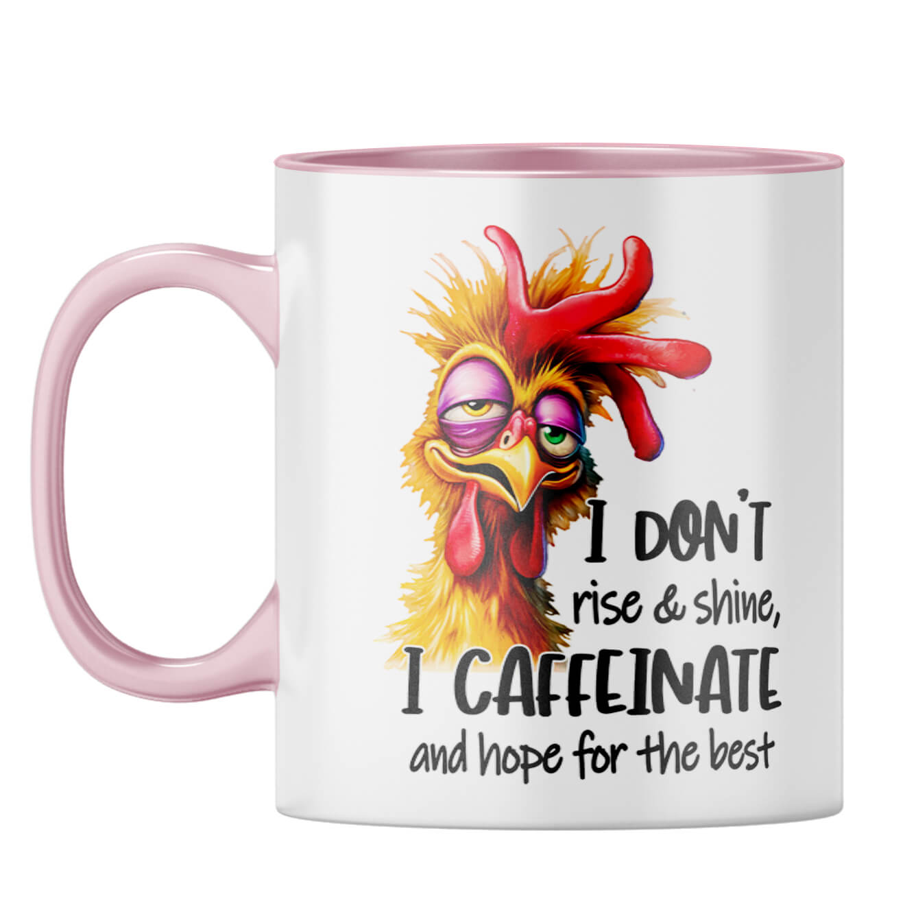 I Caffeinate Coffee Mug Pink