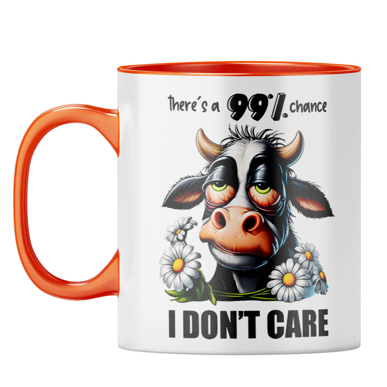 I Dont Care Coffee Mug Orange