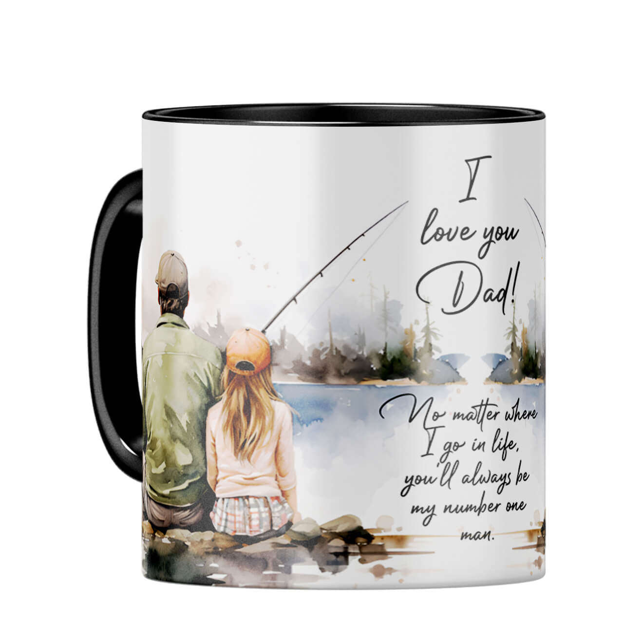 I Love You Dad Coffee Mug Black